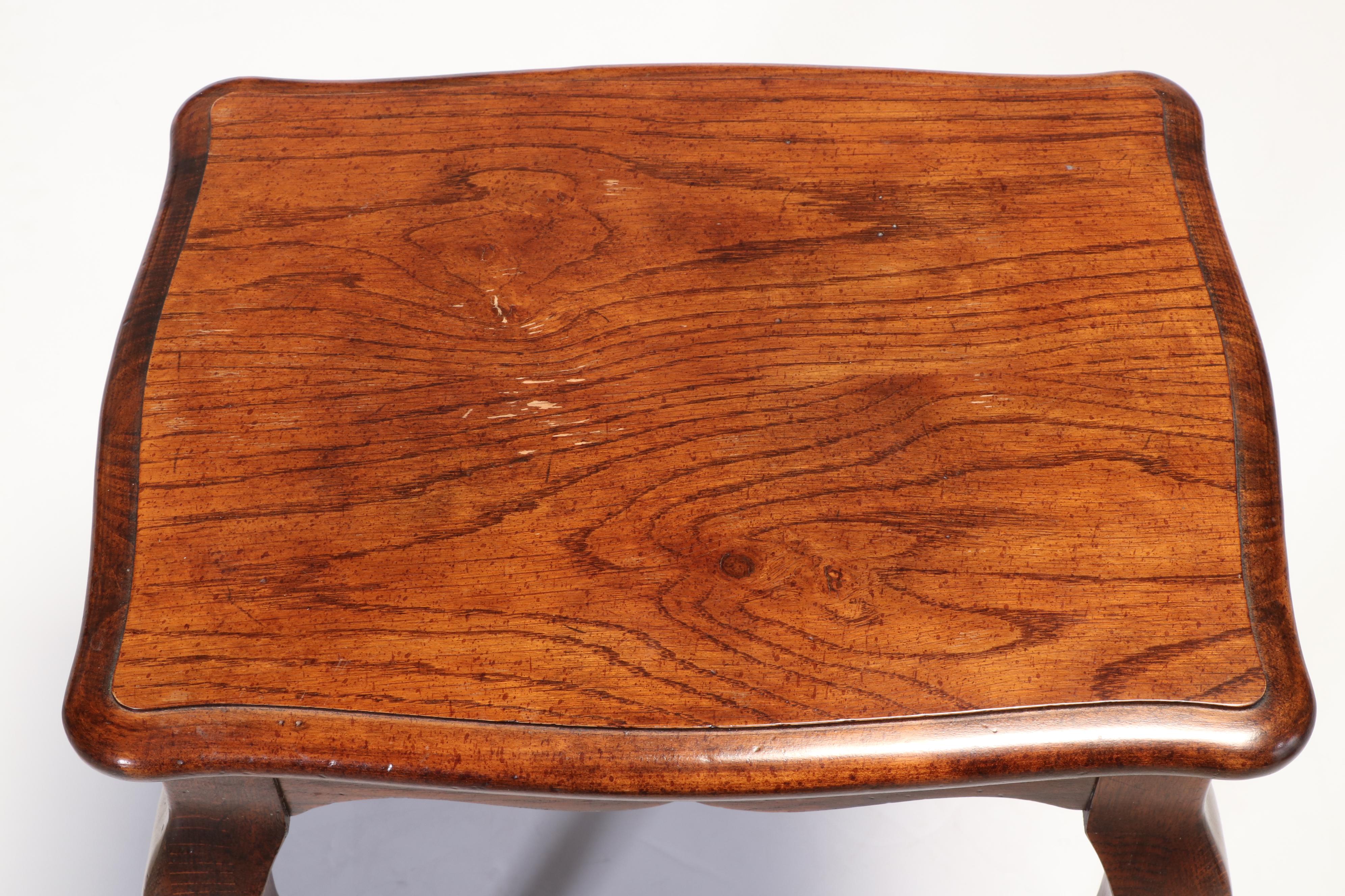 French Provincial Style Oak Side Table, Late 20th Century