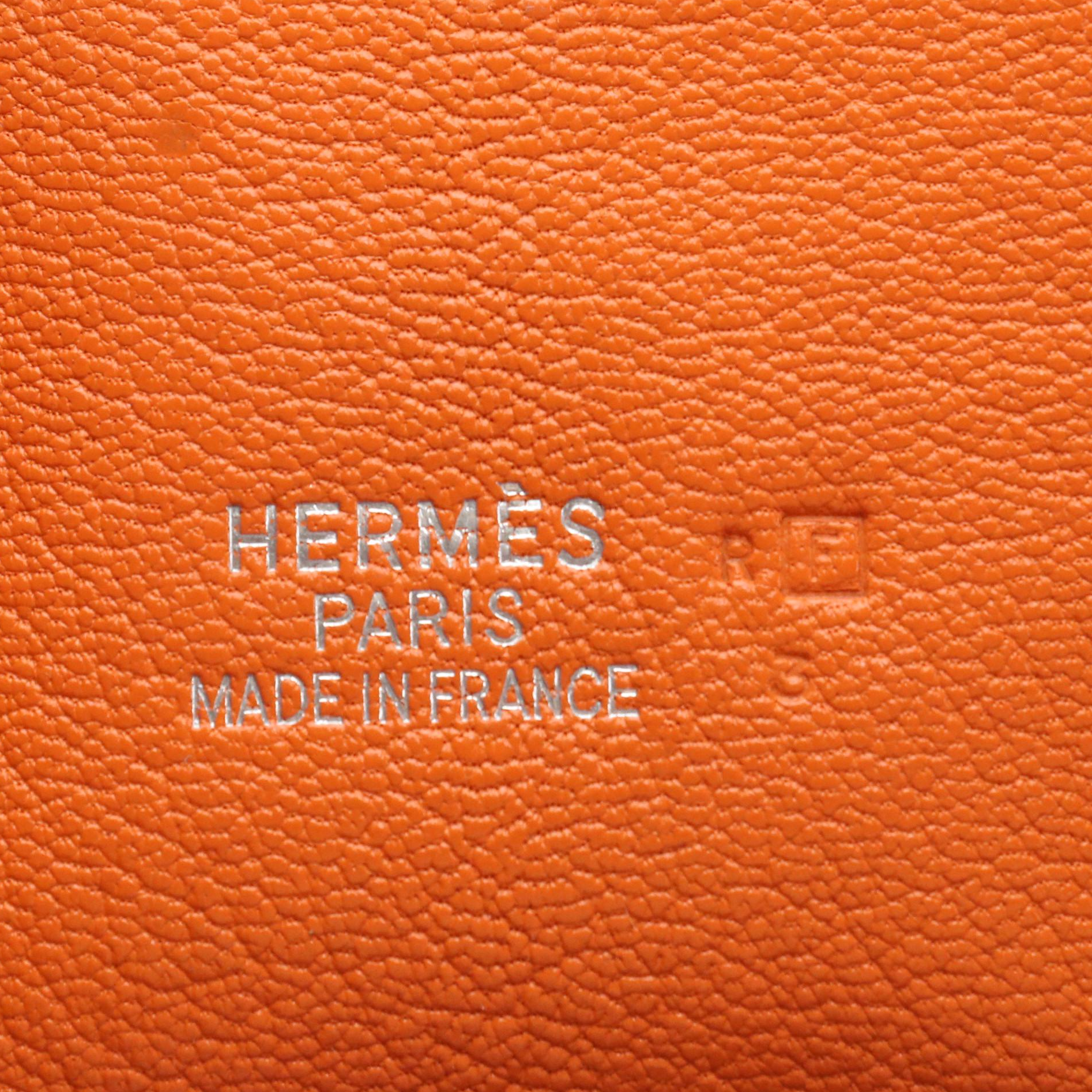 Hermès Birkin 35 Satchel in Orange H Dalmatian Buffalo Leather
