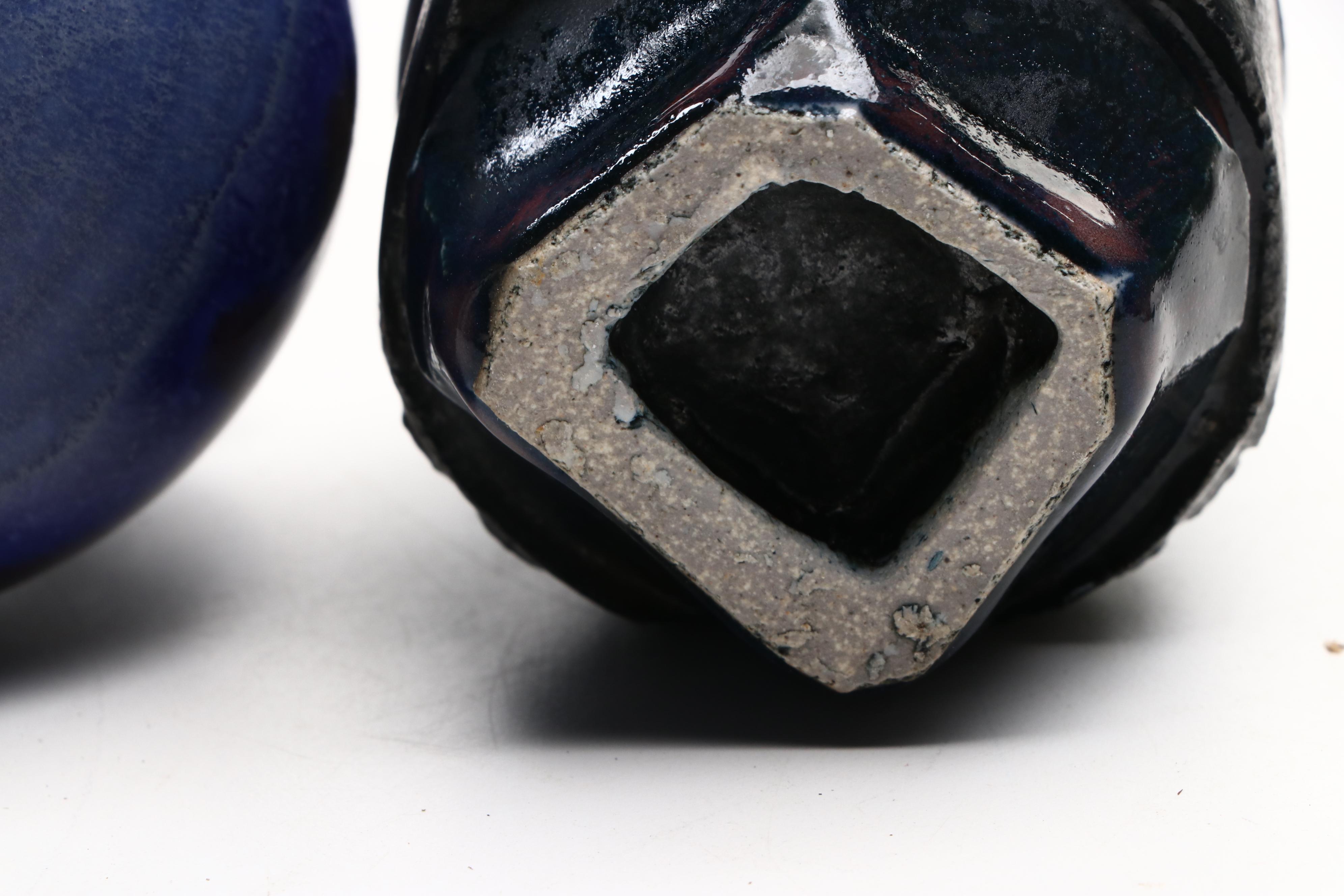 Japanese Wheel Thrown Bowl and Pottery Vases and Planter