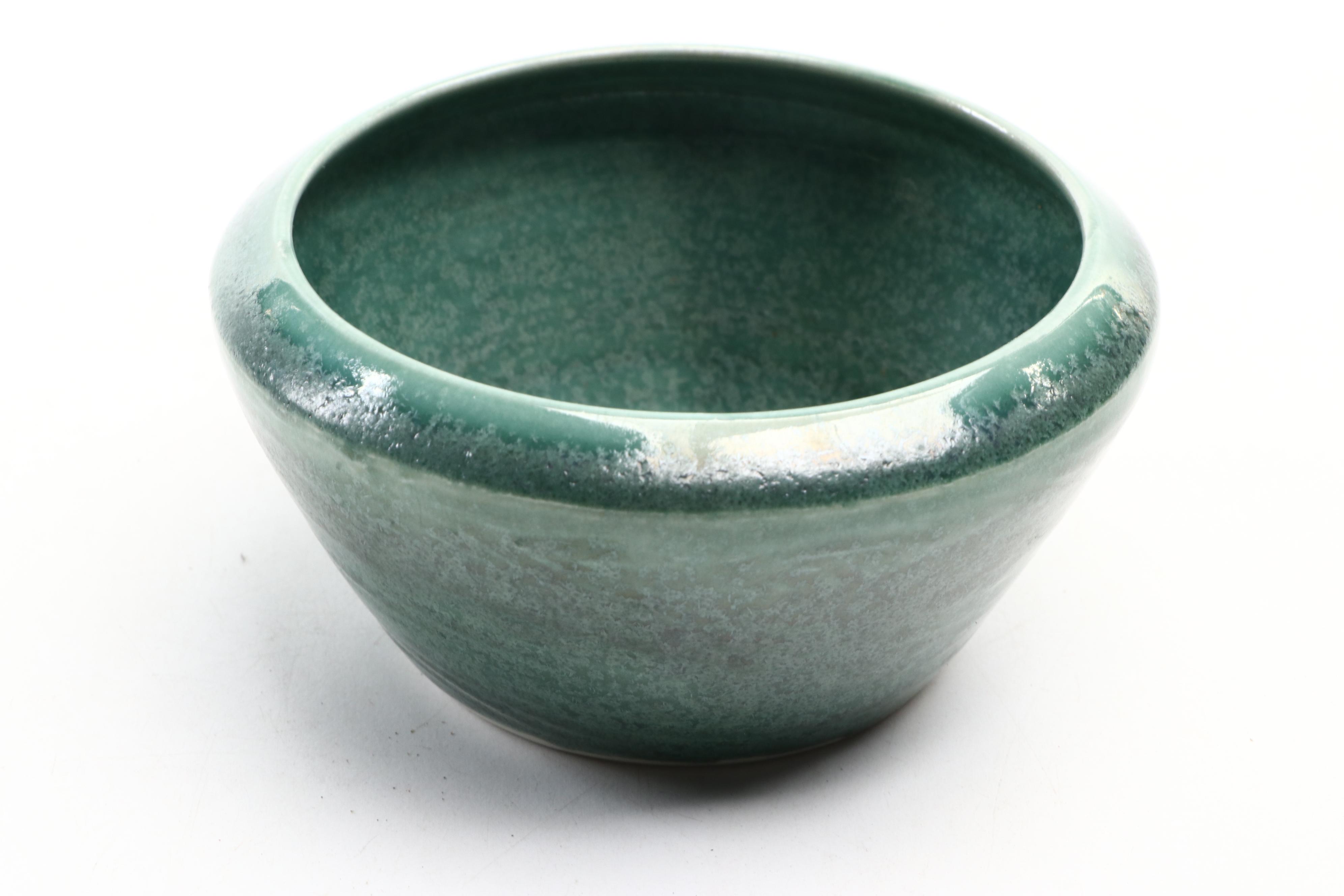 Japanese Wheel Thrown Bowl and Pottery Vases and Planter