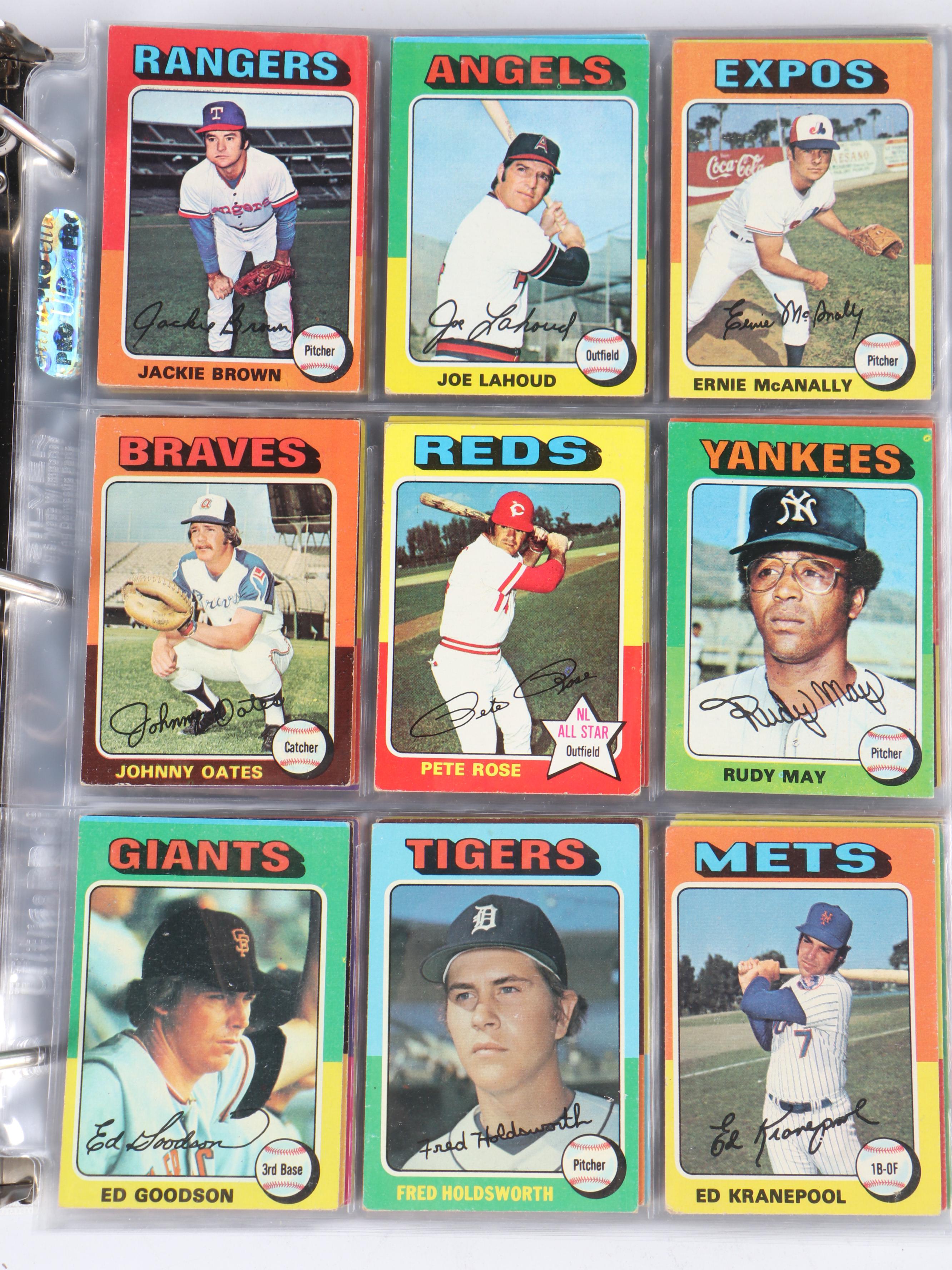 1975 Topps Baseball Card Complete Set with George Brett and Robin Yount Rookies