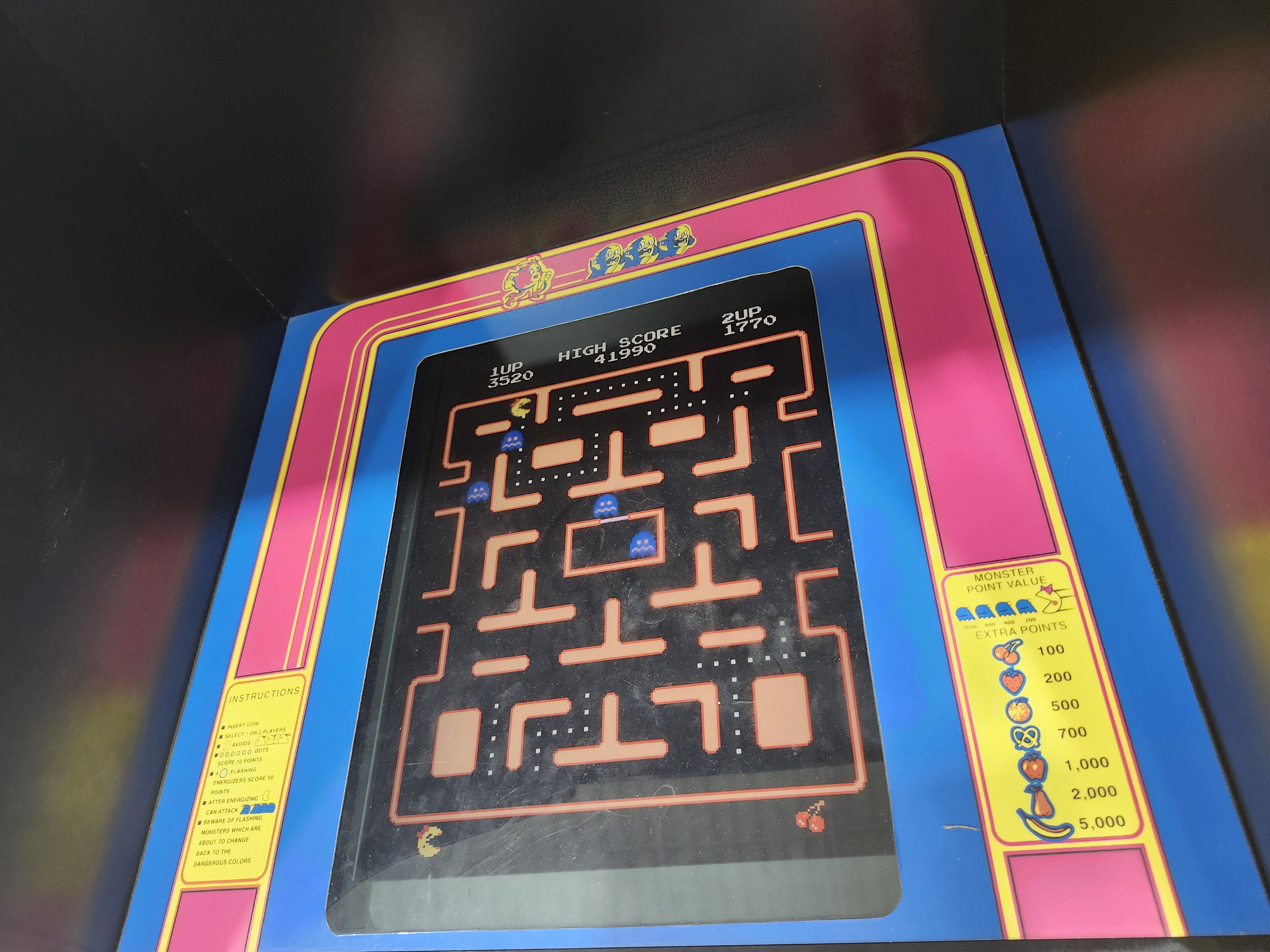 Ms. Pacman and Galaga Branded Freestanding Video Arcade Game, 21st Century