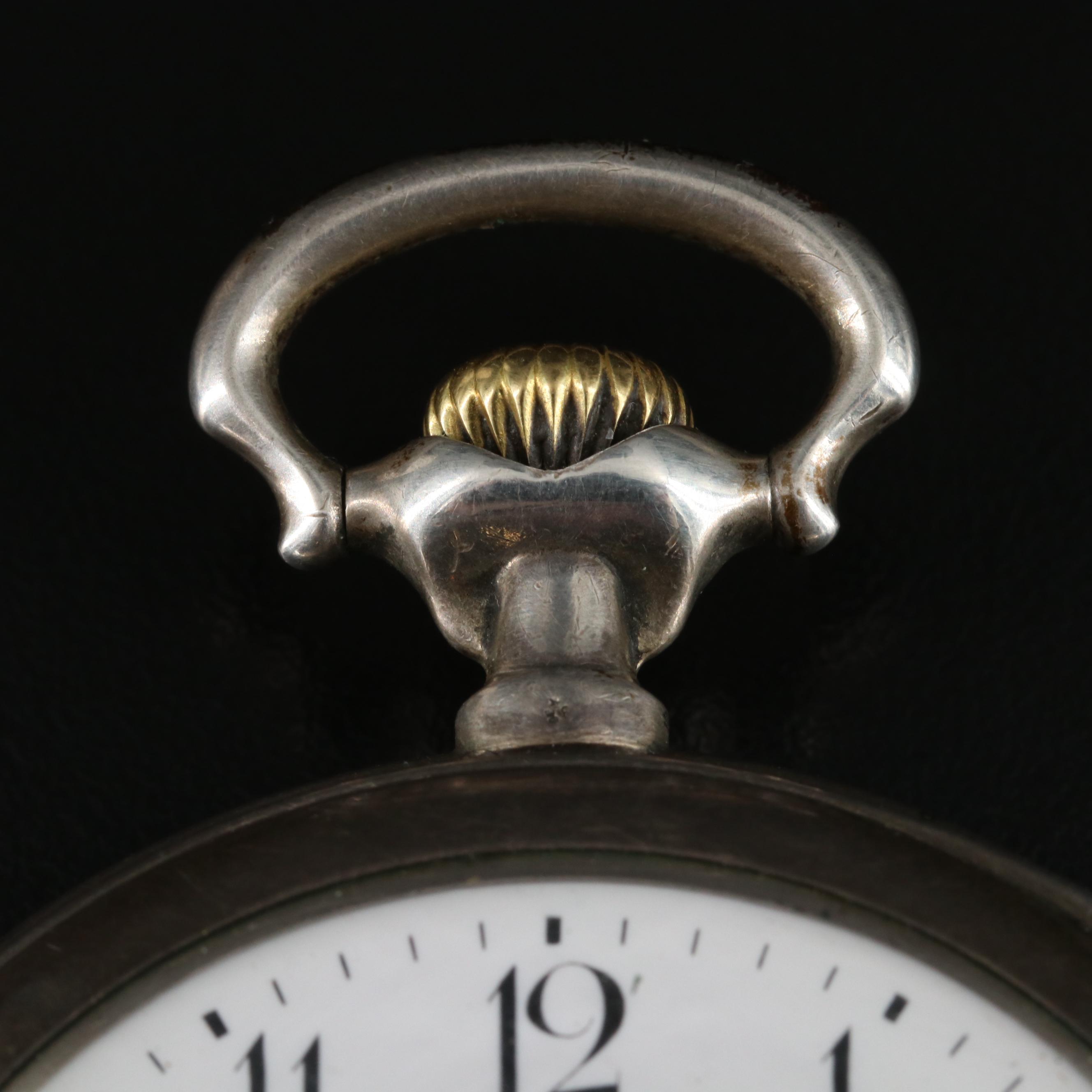 Zenith 800 Silver Pocket Watch Commemorating the 1906 Beider Basel Schützenfest