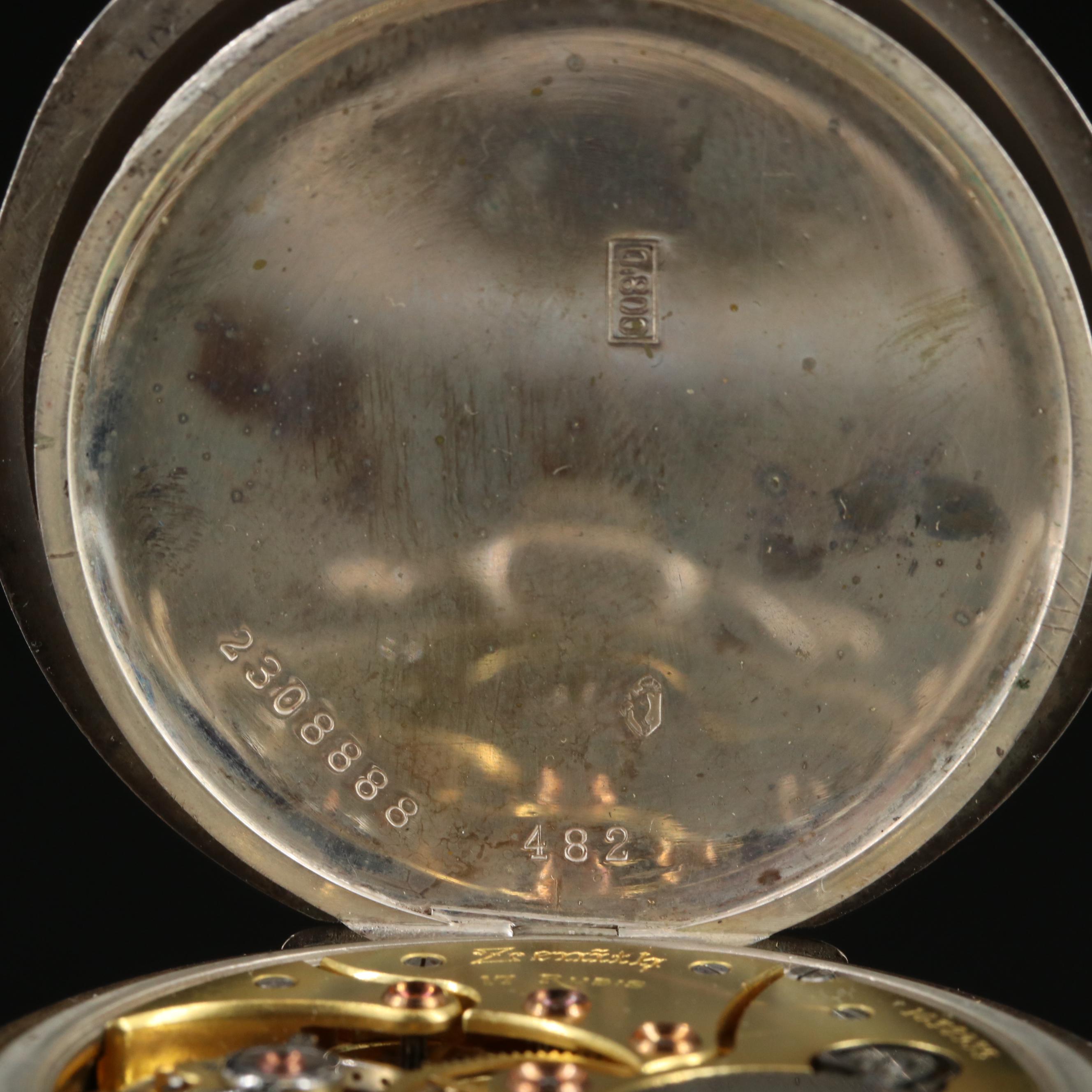 Zenith 800 Silver Pocket Watch Commemorating the 1906 Beider Basel Schützenfest