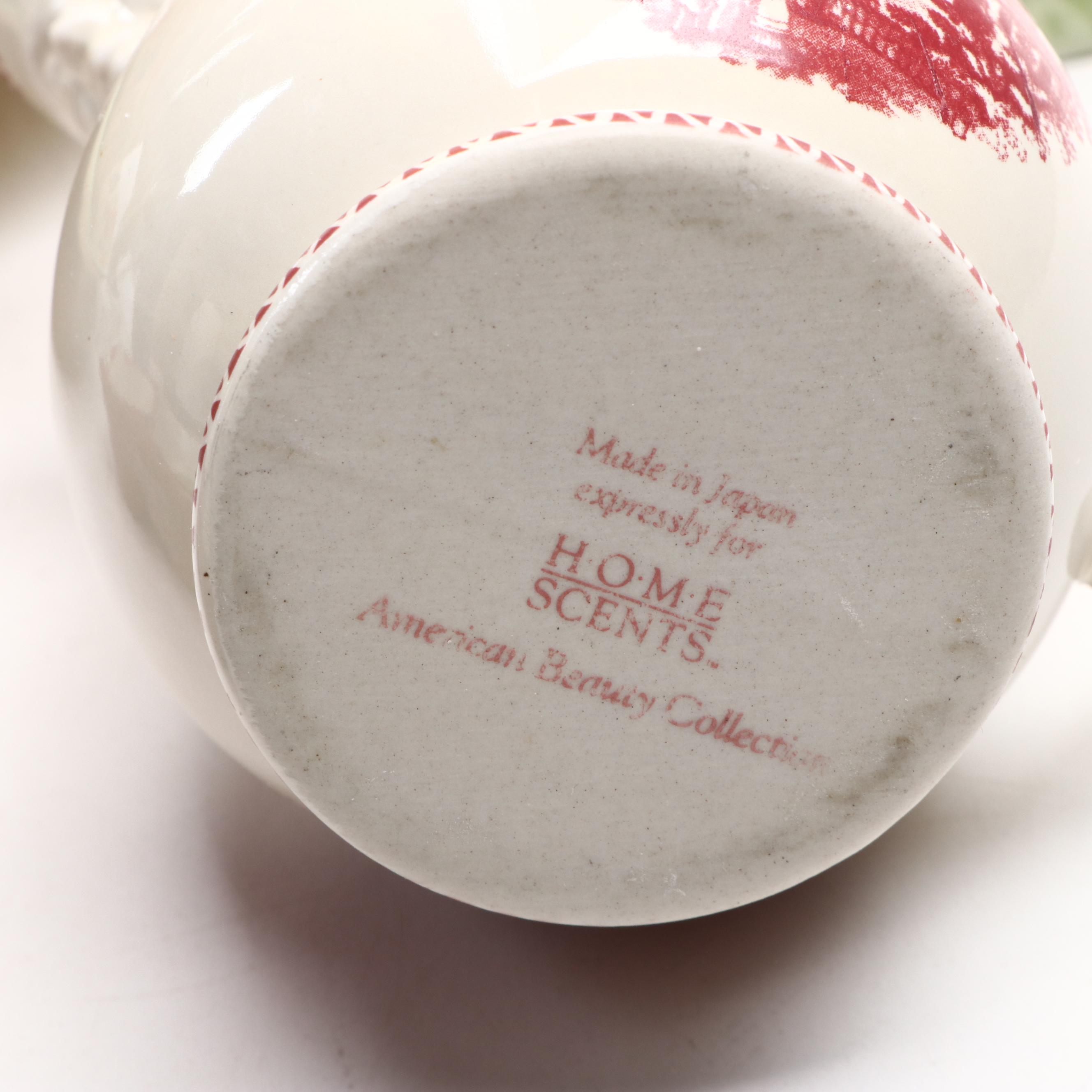 Mason's "Green Bible" Cup and Saucer with Other Glass and Ceramic Tableware