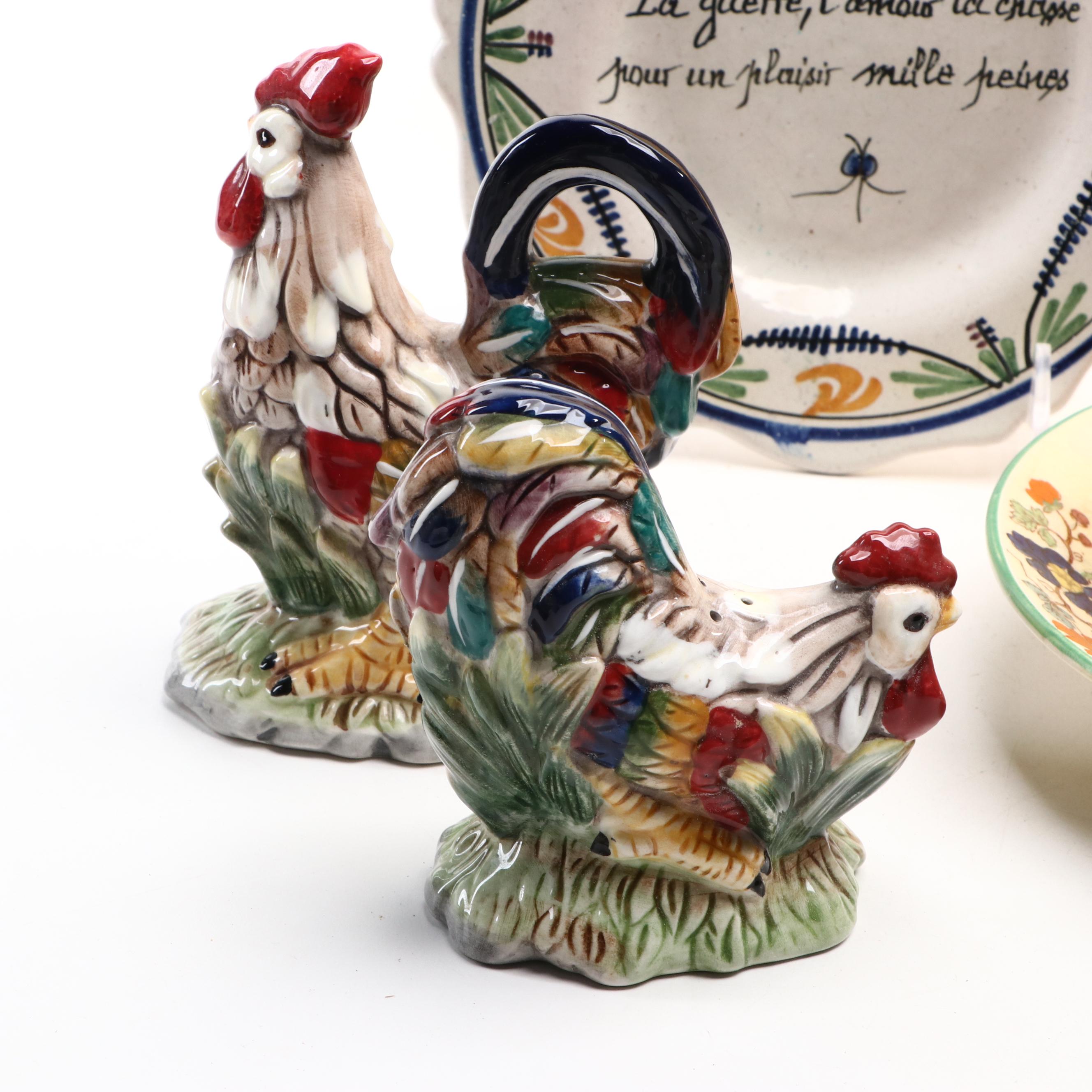 Mason's "Green Bible" Cup and Saucer with Other Glass and Ceramic Tableware