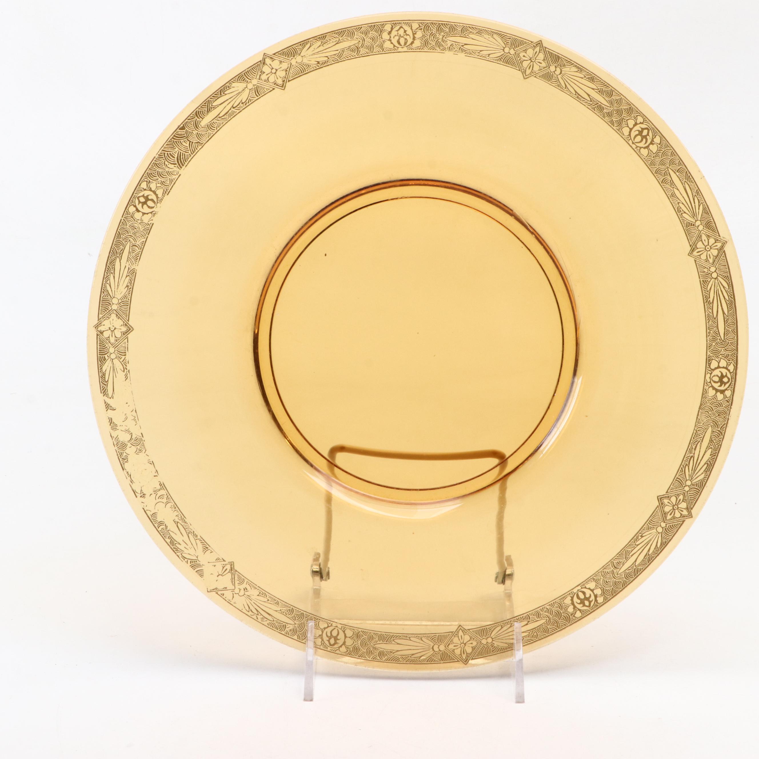 Mason's "Green Bible" Cup and Saucer with Other Glass and Ceramic Tableware