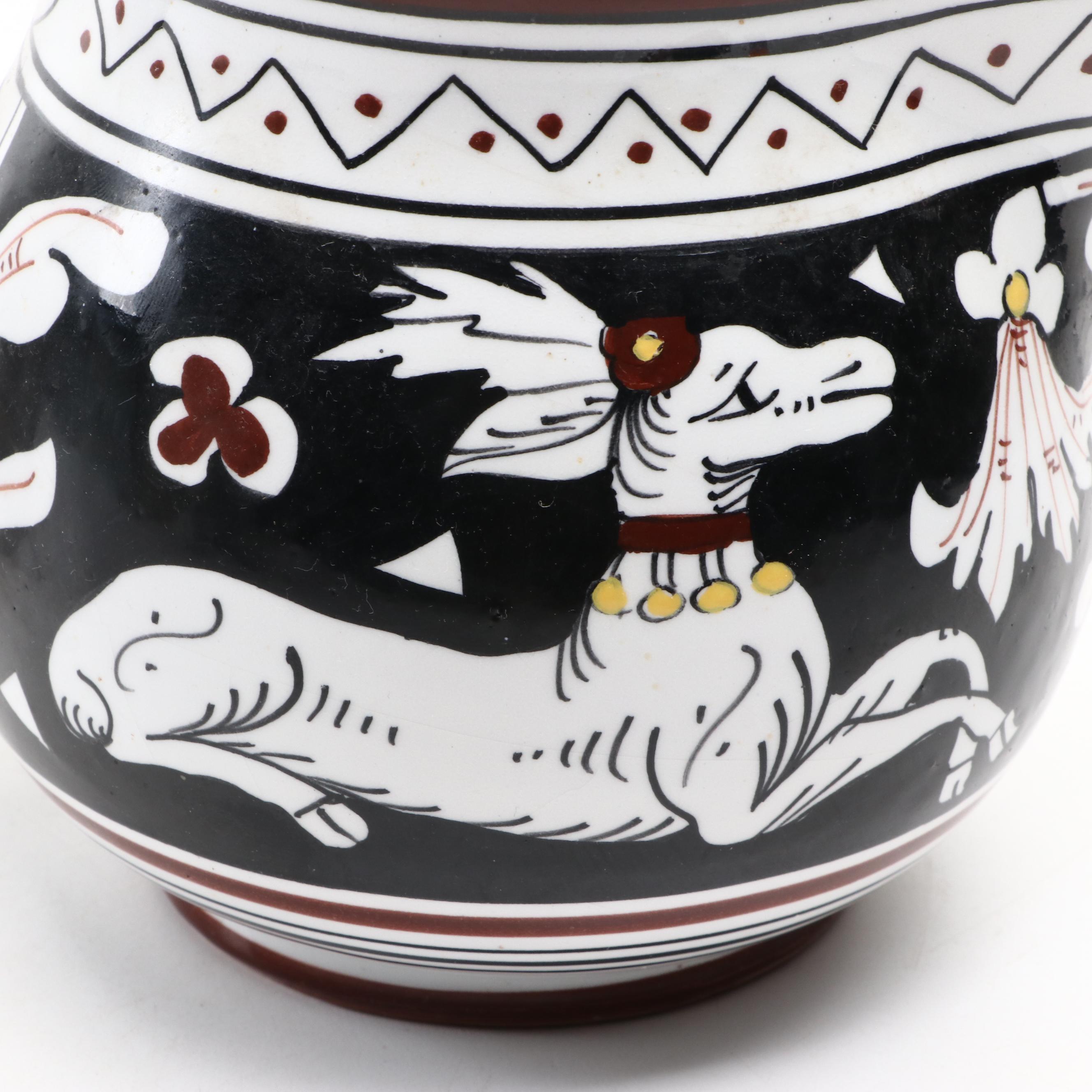 Mason's "Green Bible" Cup and Saucer with Other Glass and Ceramic Tableware