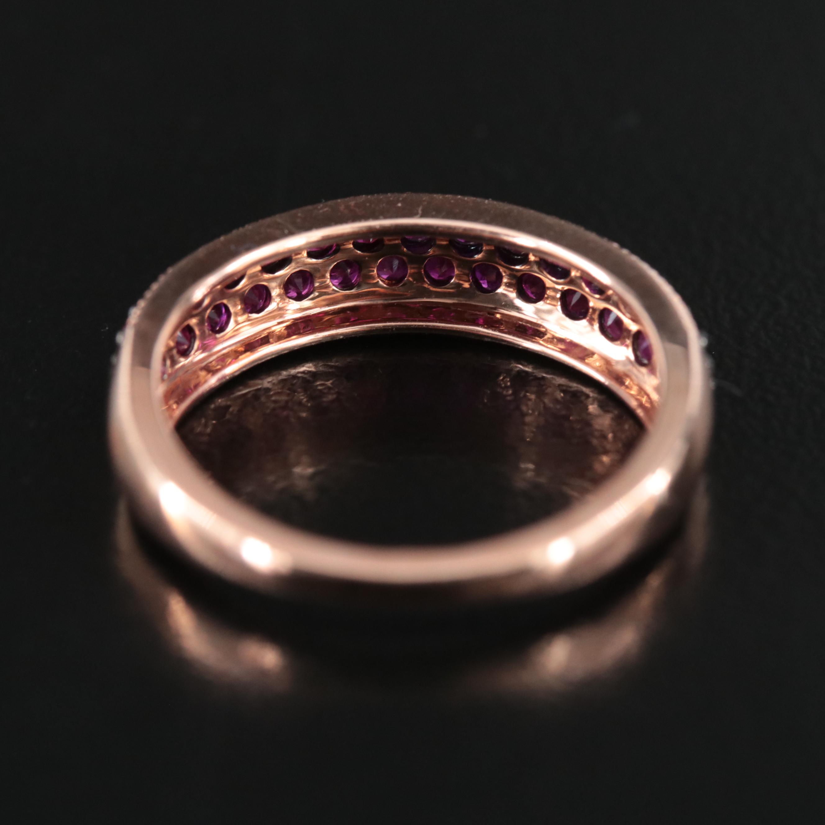 10K Rose Gold Ruby Ring