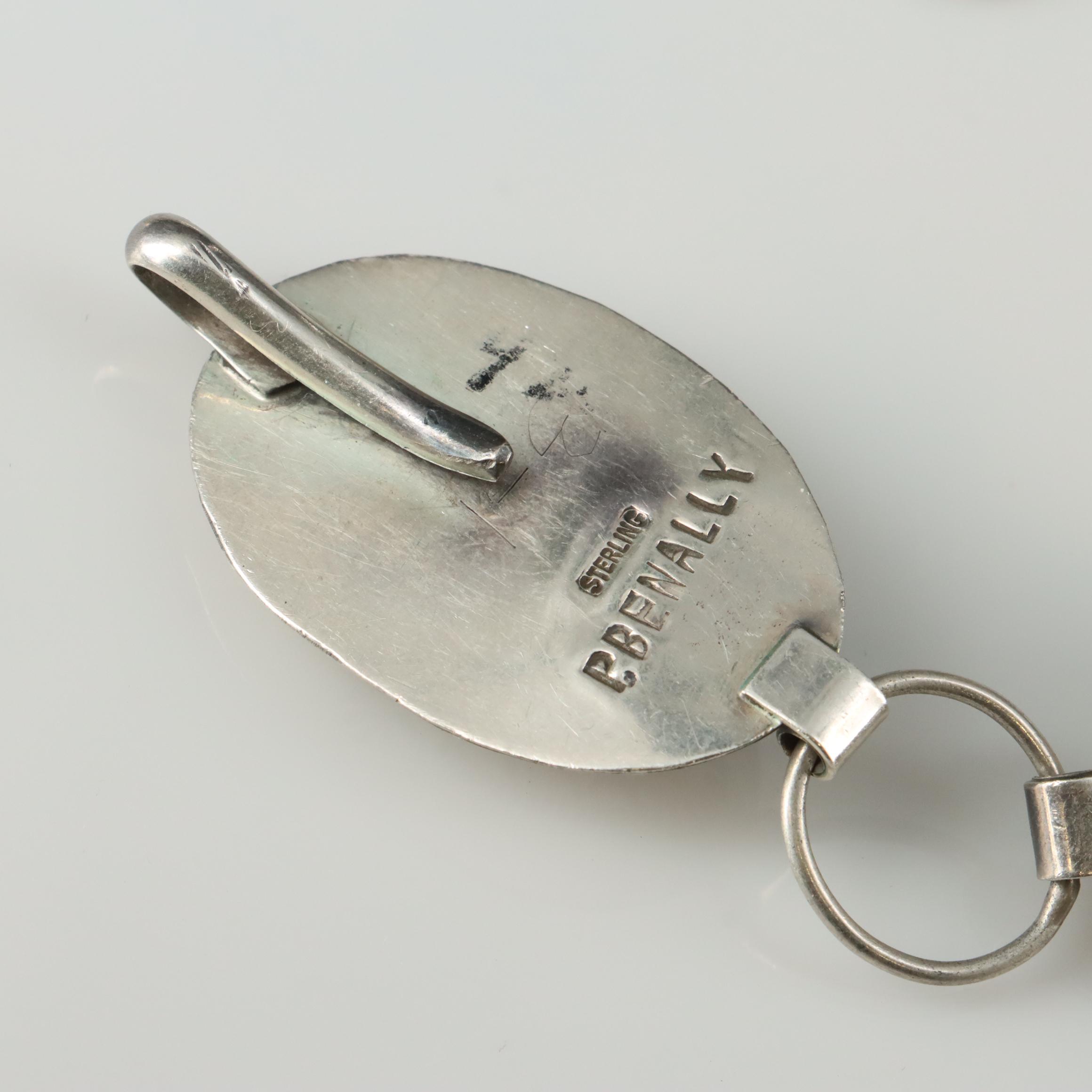 Pauline Benally Navajo Diné Sterling Tuquoise Belt with Stampwork