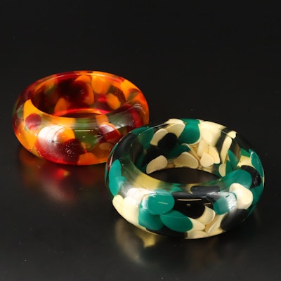 Mosaic Lucite Bangles