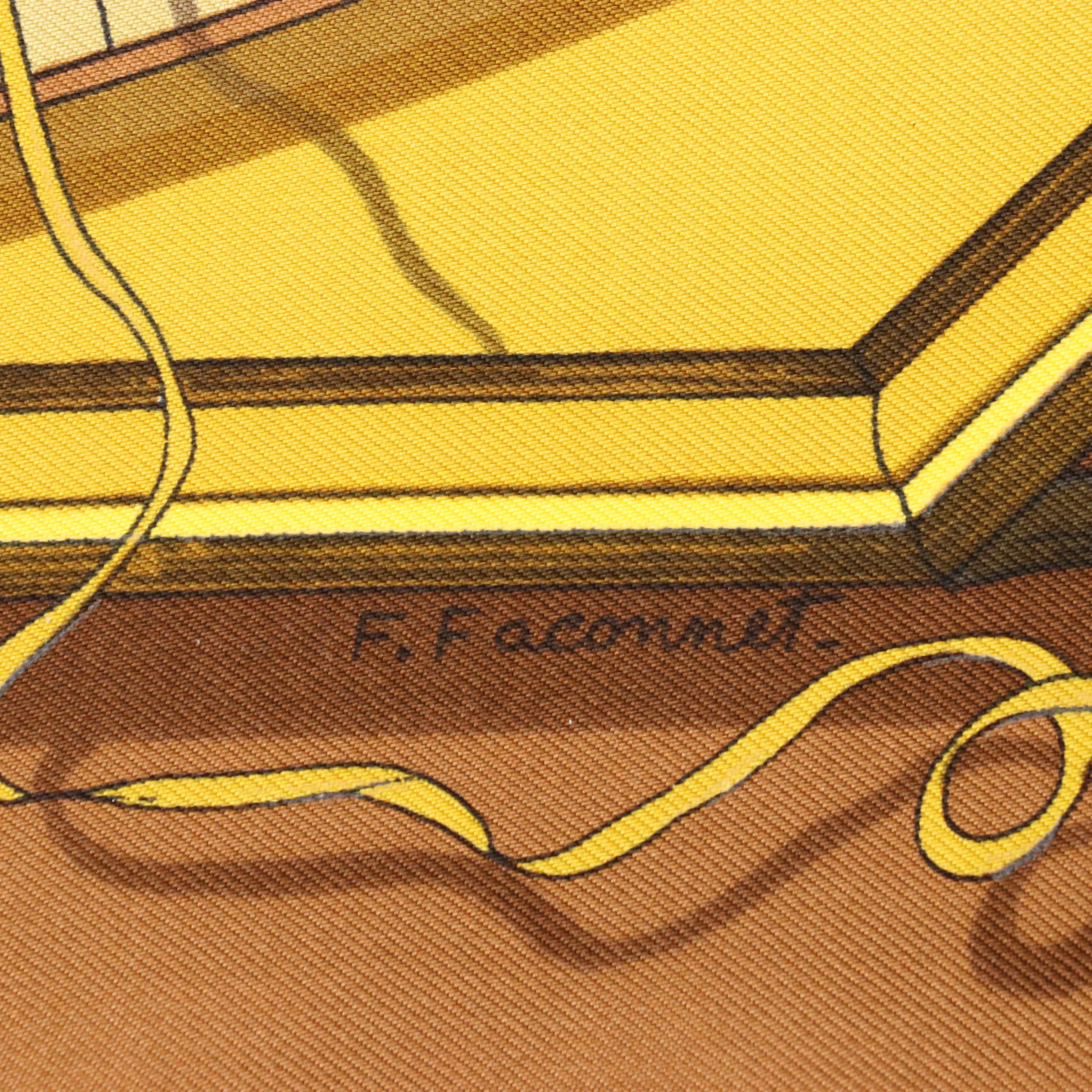 Hermès "Dies Et Hore" Astrology Zodiac Silk Scarf 90