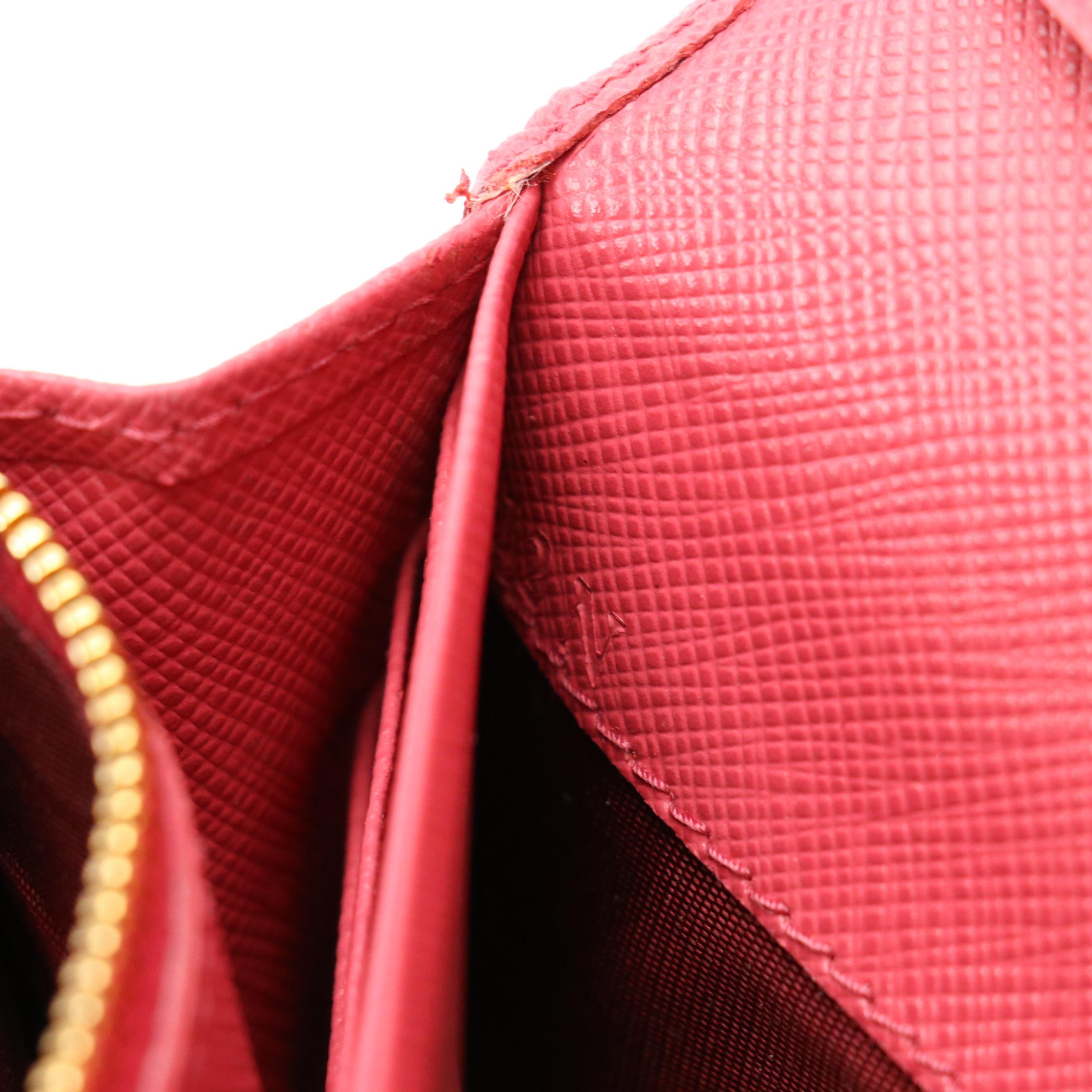 Prada Continental Bow Wallet in Peony Pink Saffiano Leather With Box