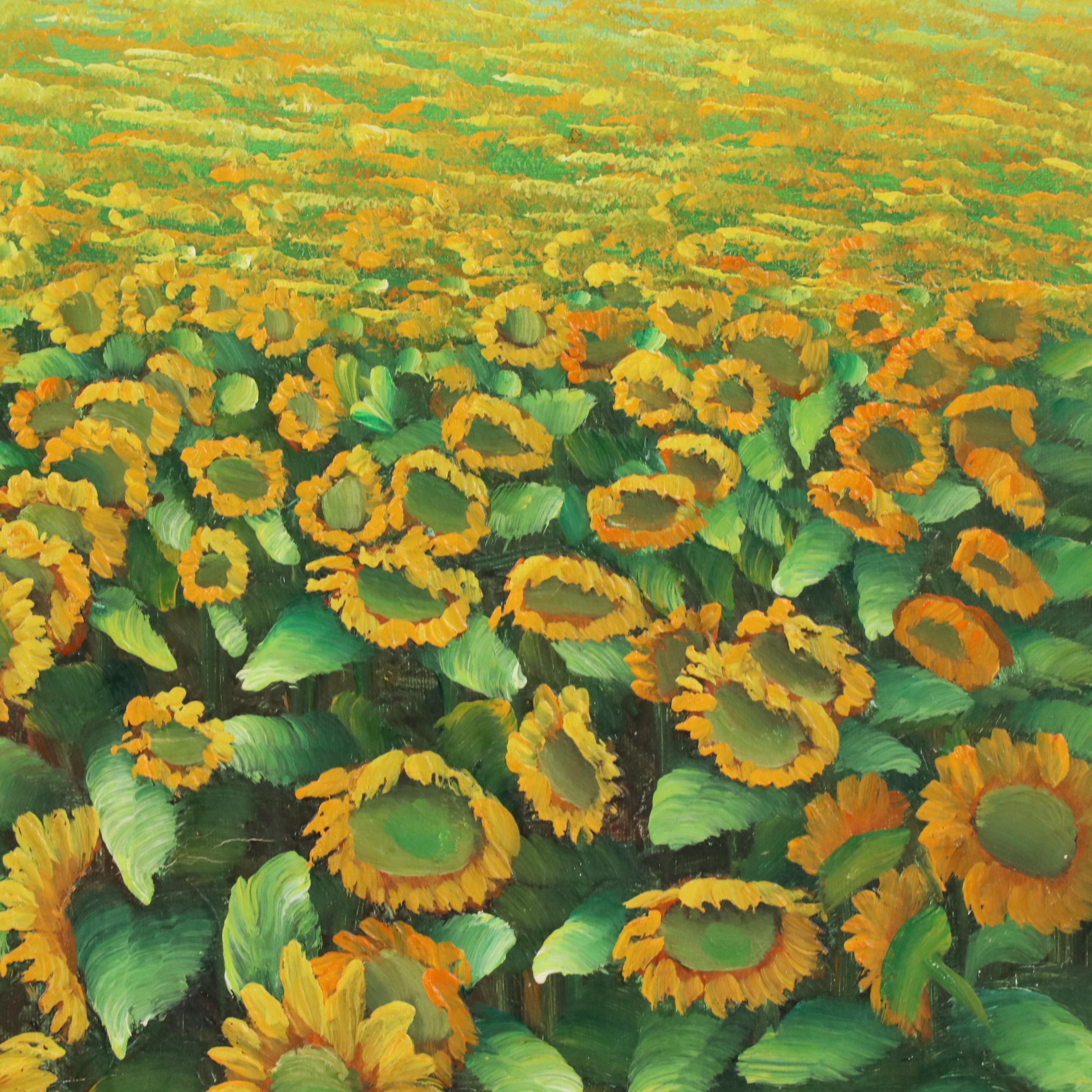 C. Benolt Oil Painting of Sunflower Field