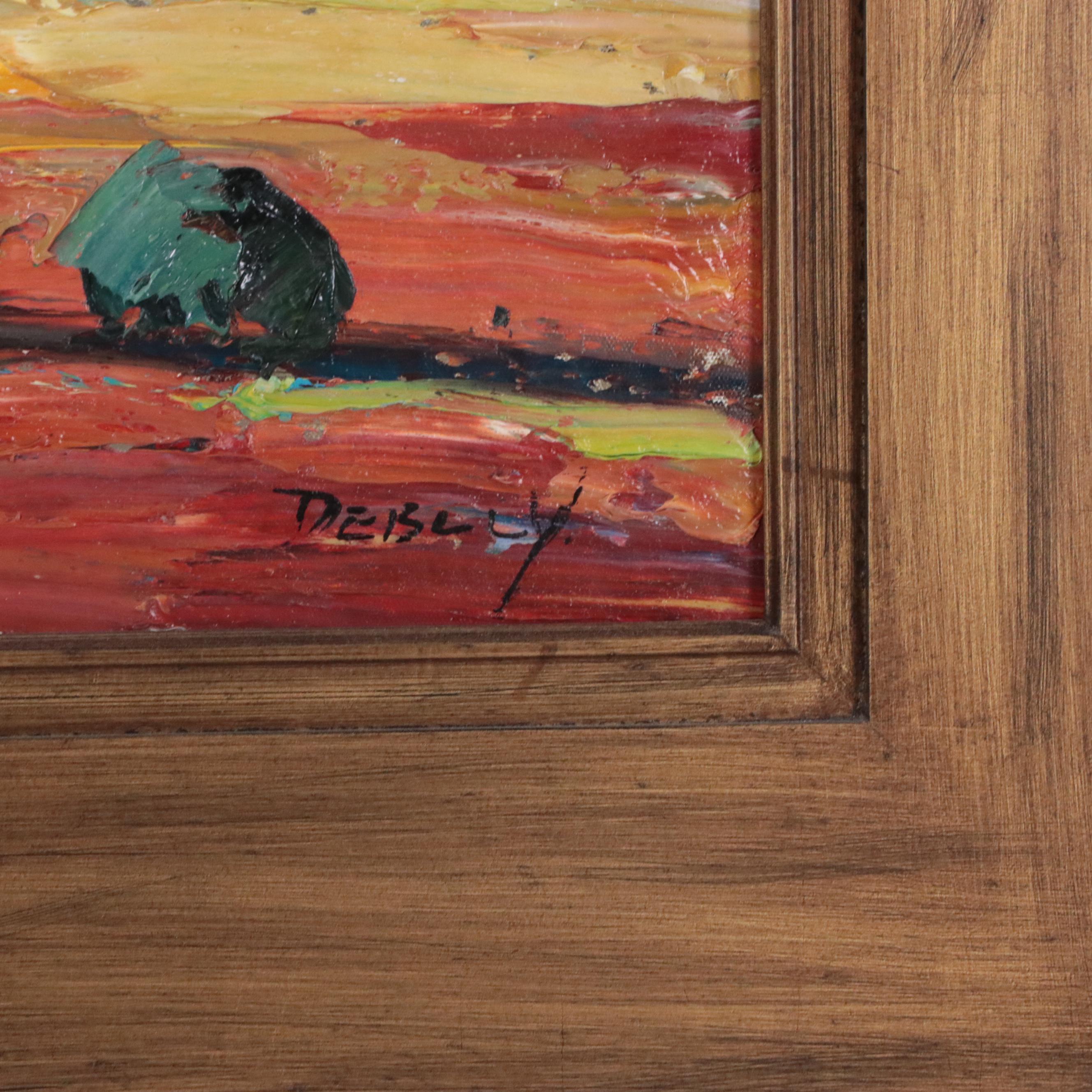 Palette Knife Acrylic Painting of an Abstract Landscape