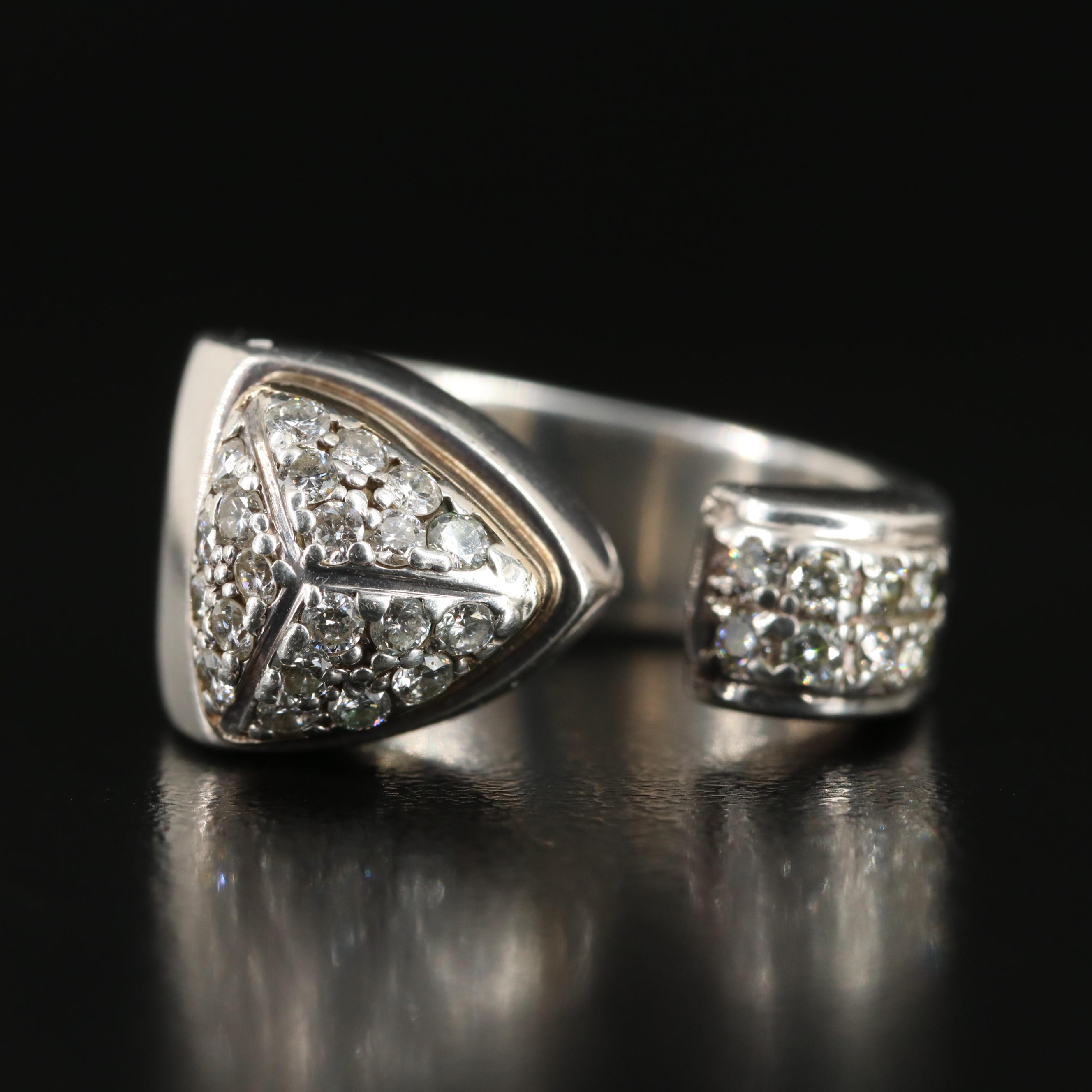 Michael Dawkins Sterling Diamond Ring