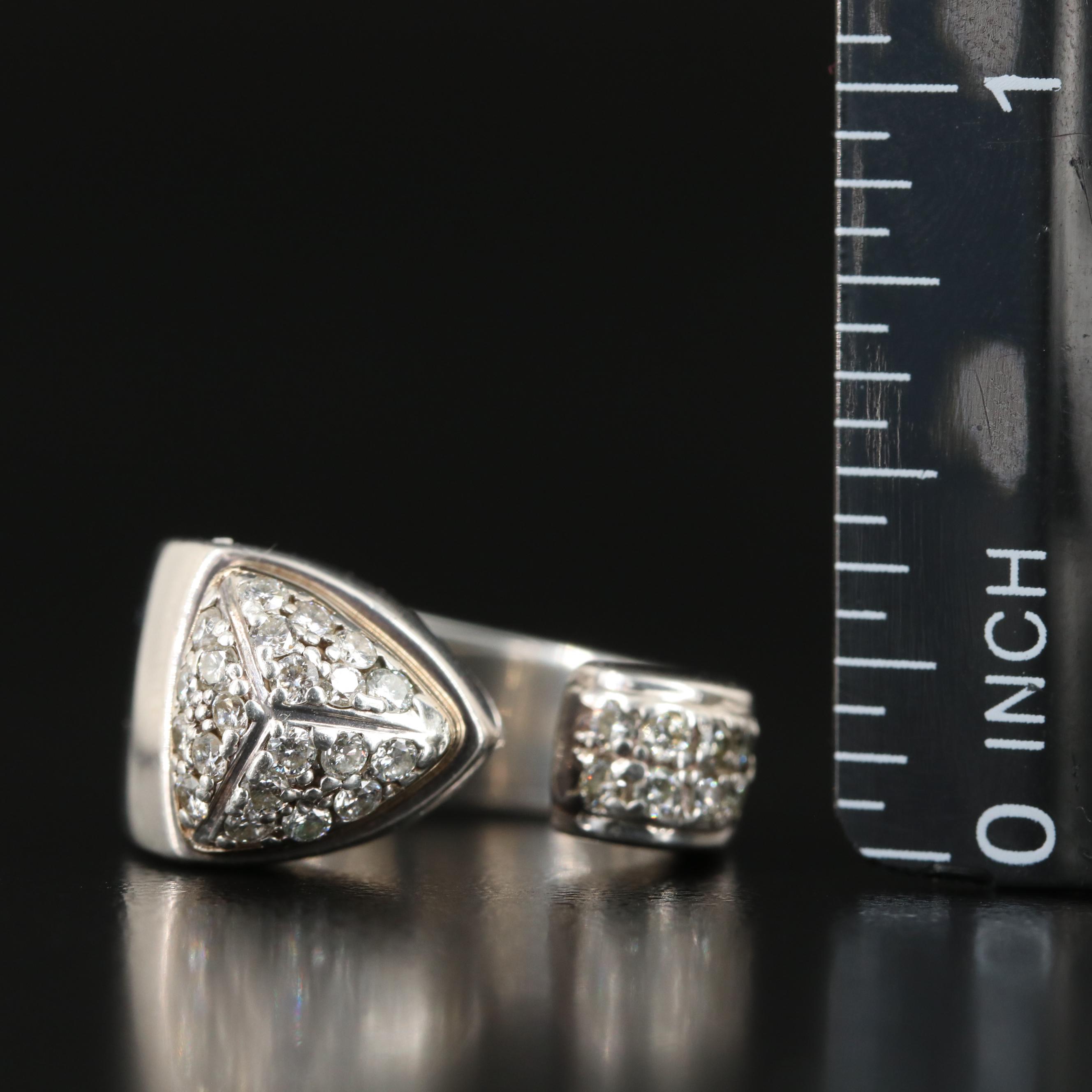 Michael Dawkins Sterling Diamond Ring