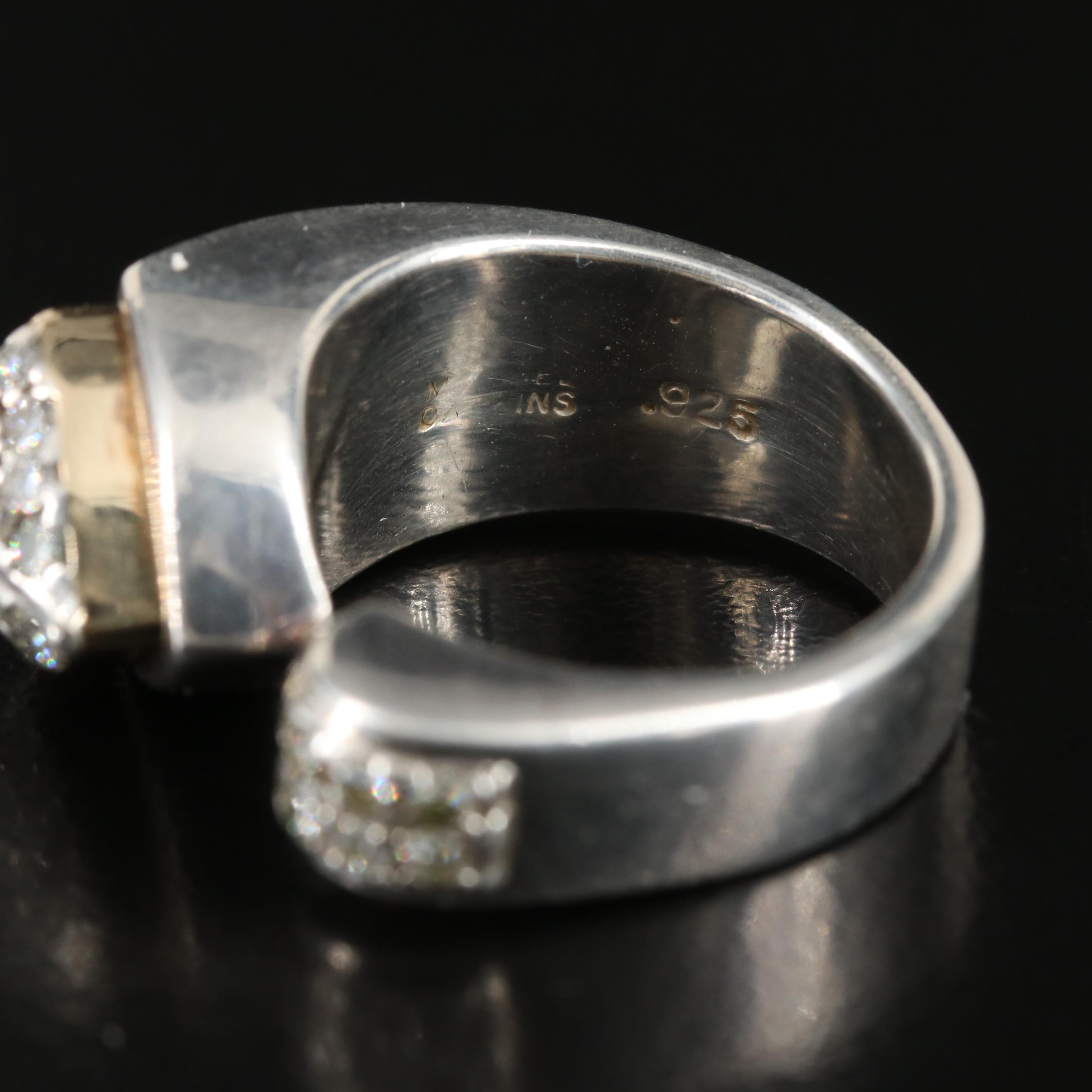 Michael Dawkins Sterling Diamond Ring