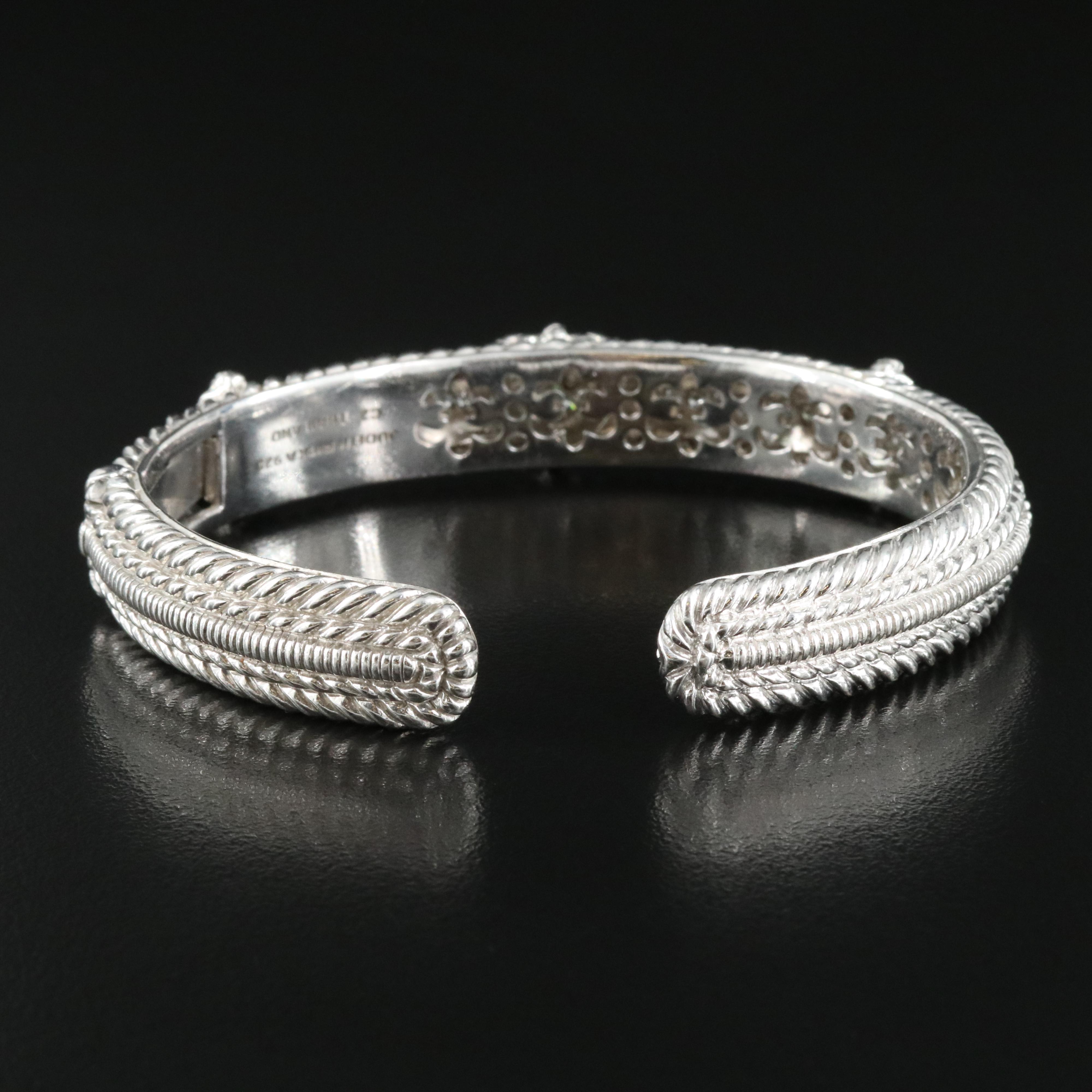 Judith Ripka Sterling CZ Heart Bracelet