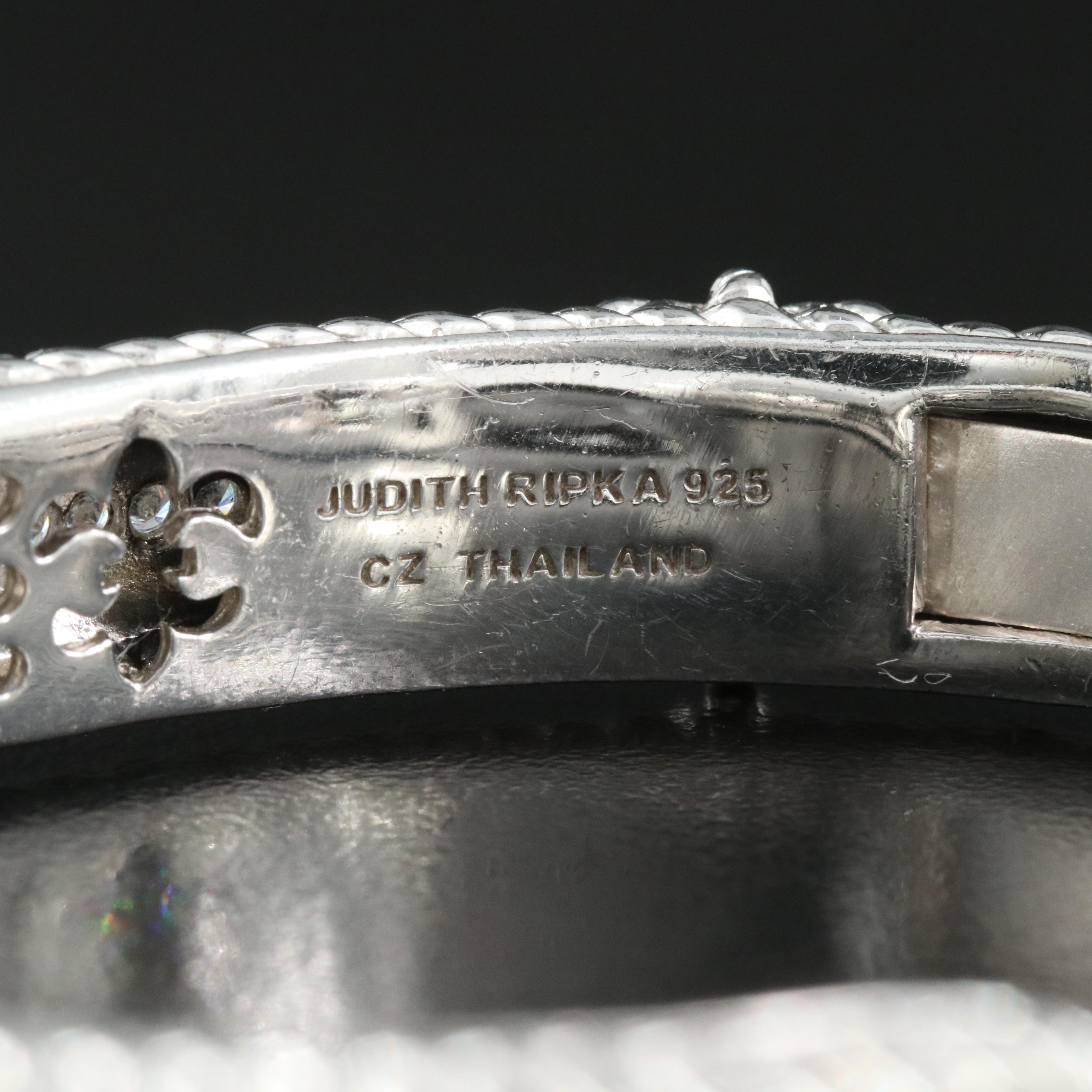 Judith Ripka Sterling CZ Heart Bracelet