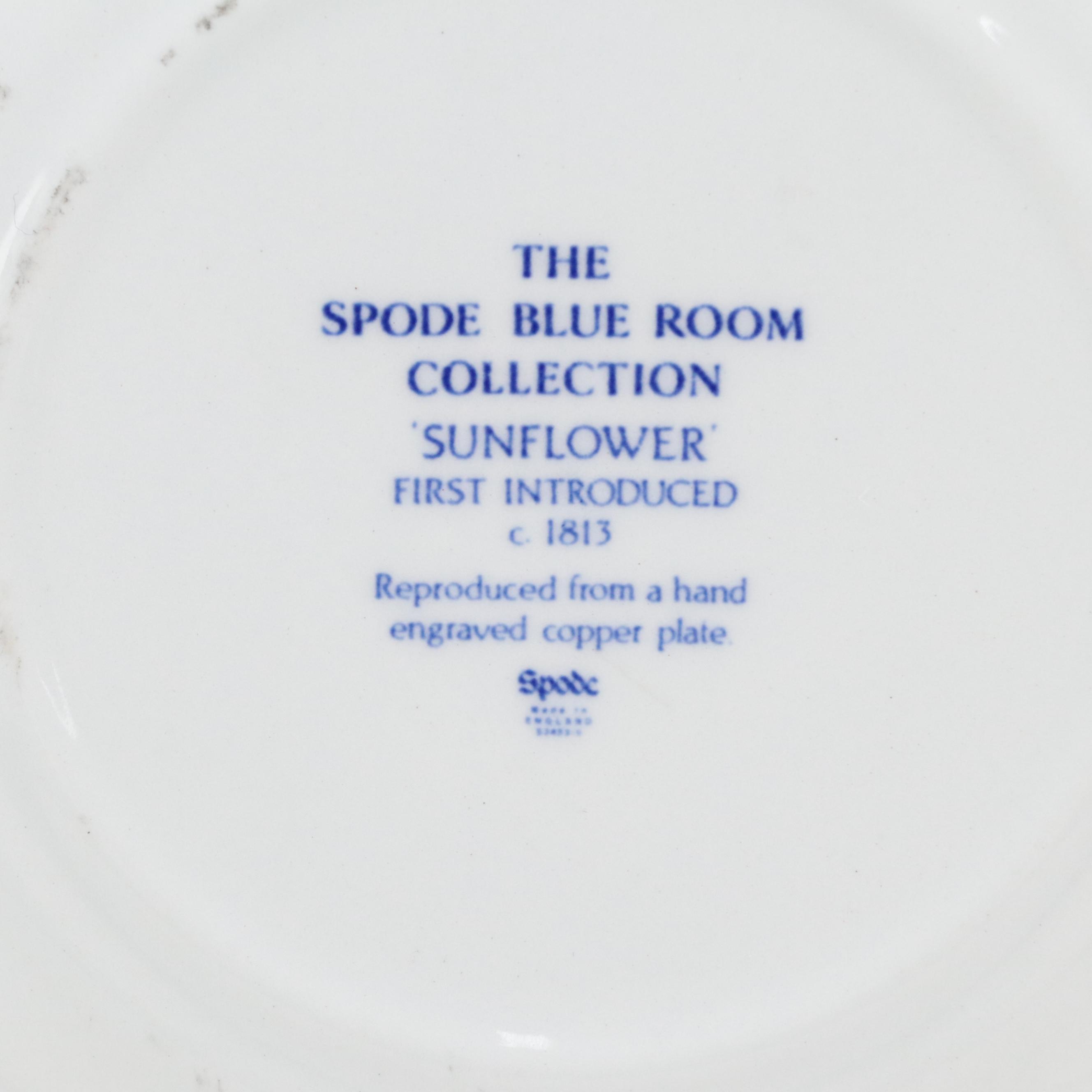 Spode "Winter's Eve" Platter with Other Botanical Pattern Plates
