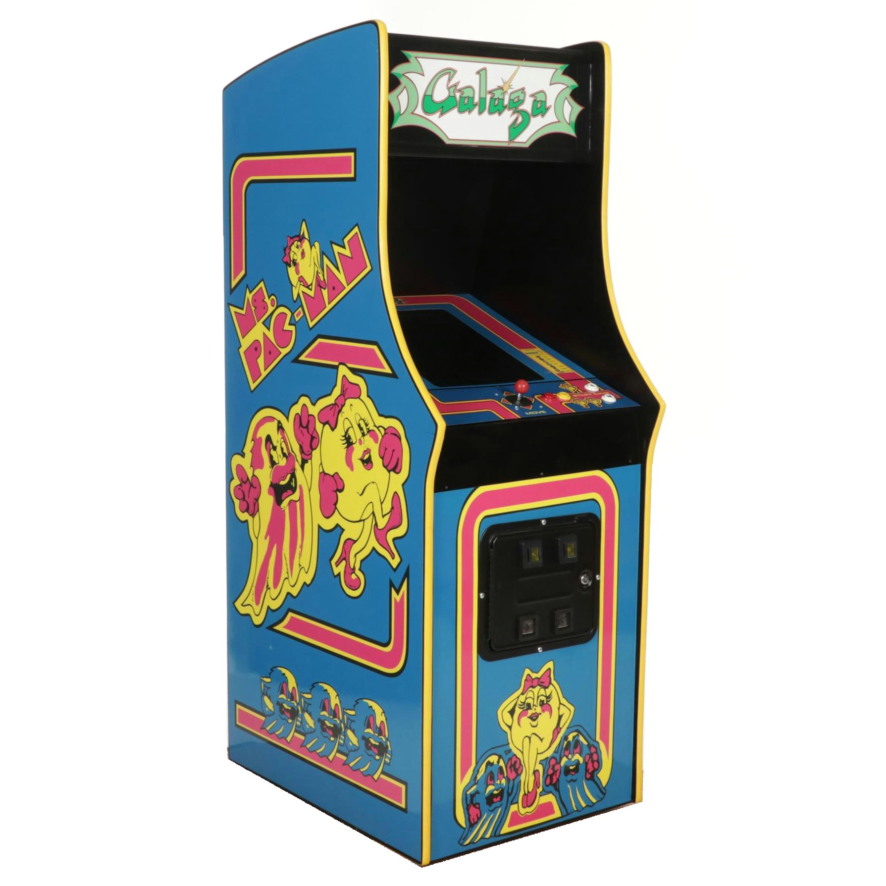 Ms. Pacman and Galaga Branded Freestanding Video Arcade Game, 21st Century