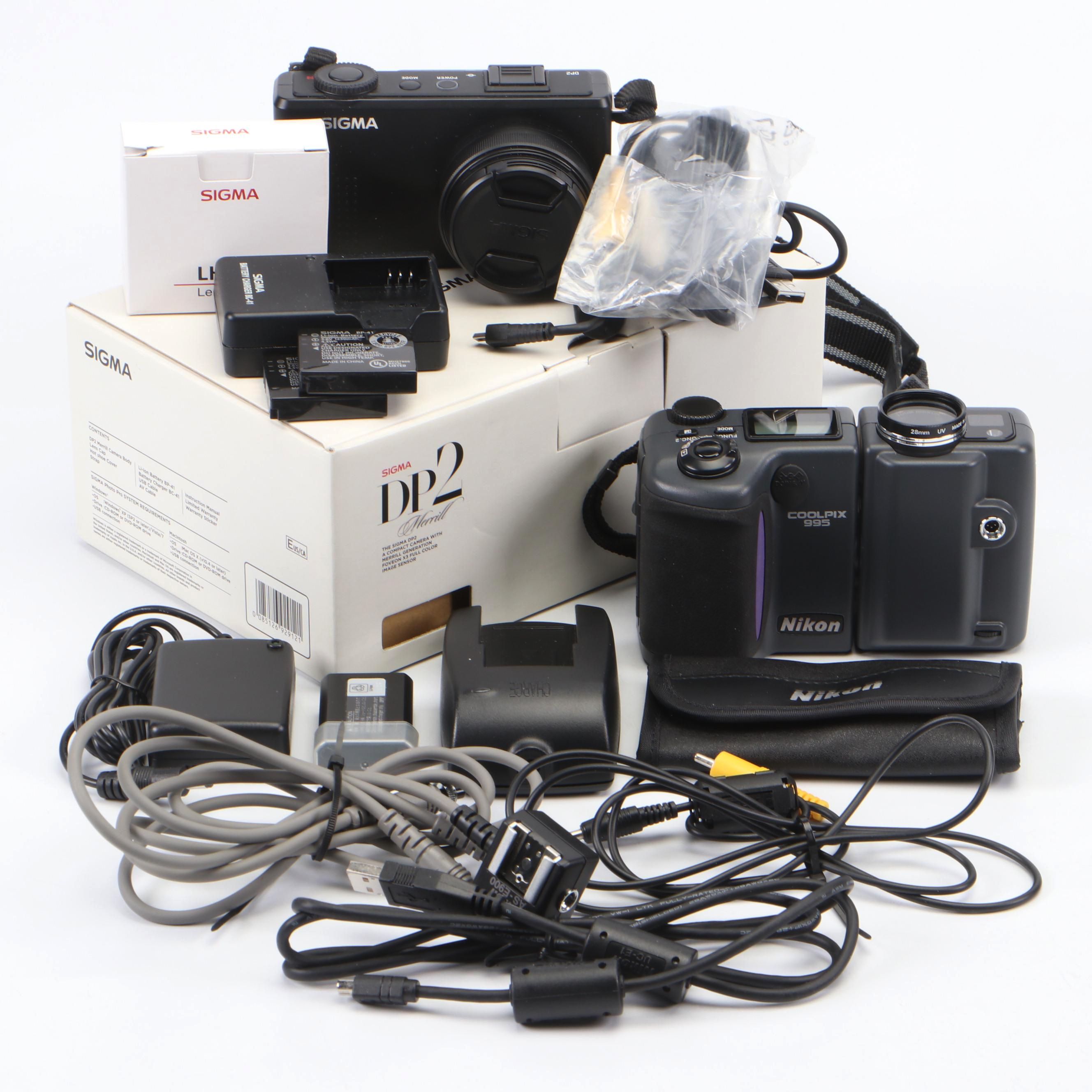 Nikon Coolpix 995 and Sigma DP2 Cameras