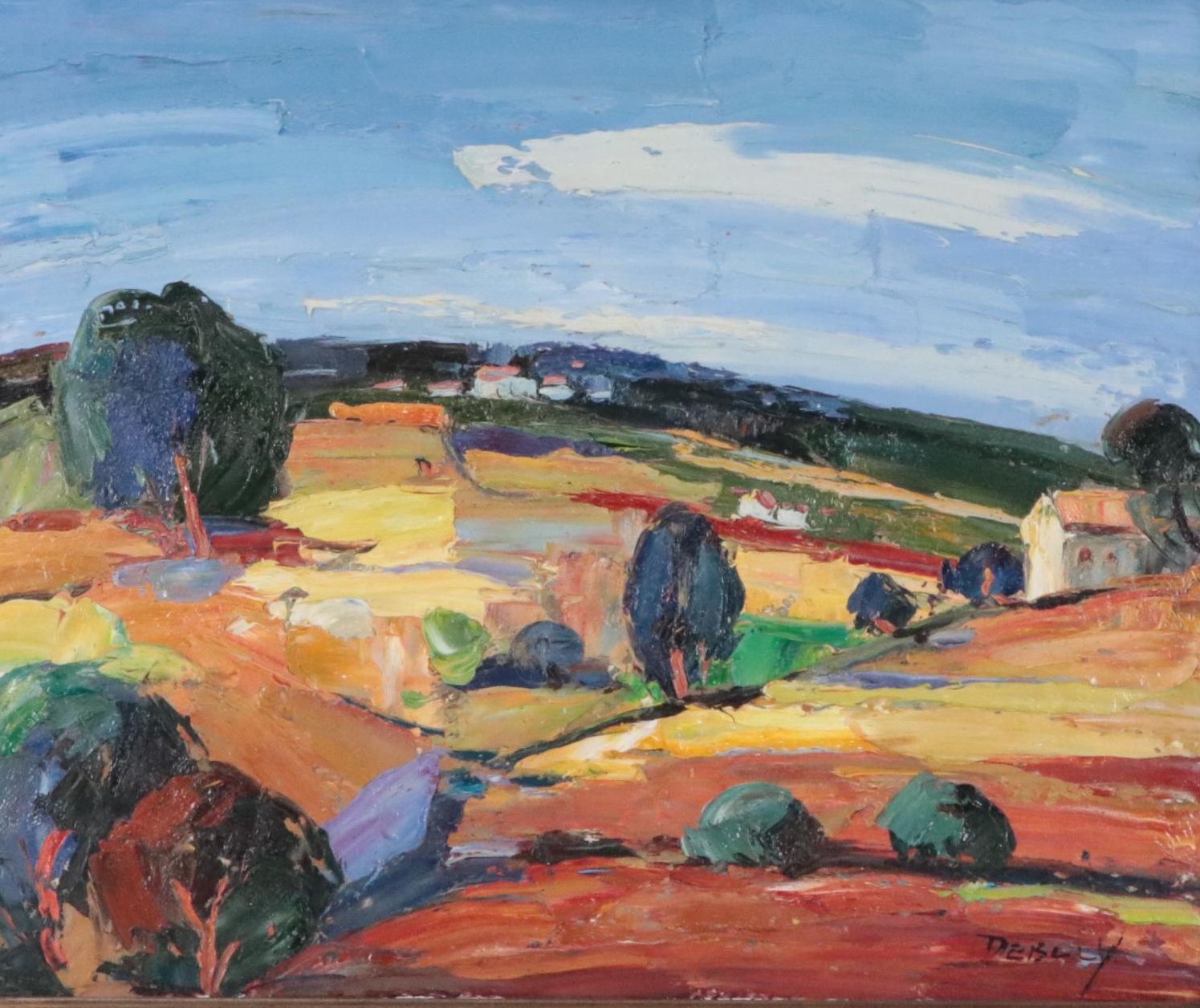 Palette Knife Acrylic Painting of an Abstract Landscape