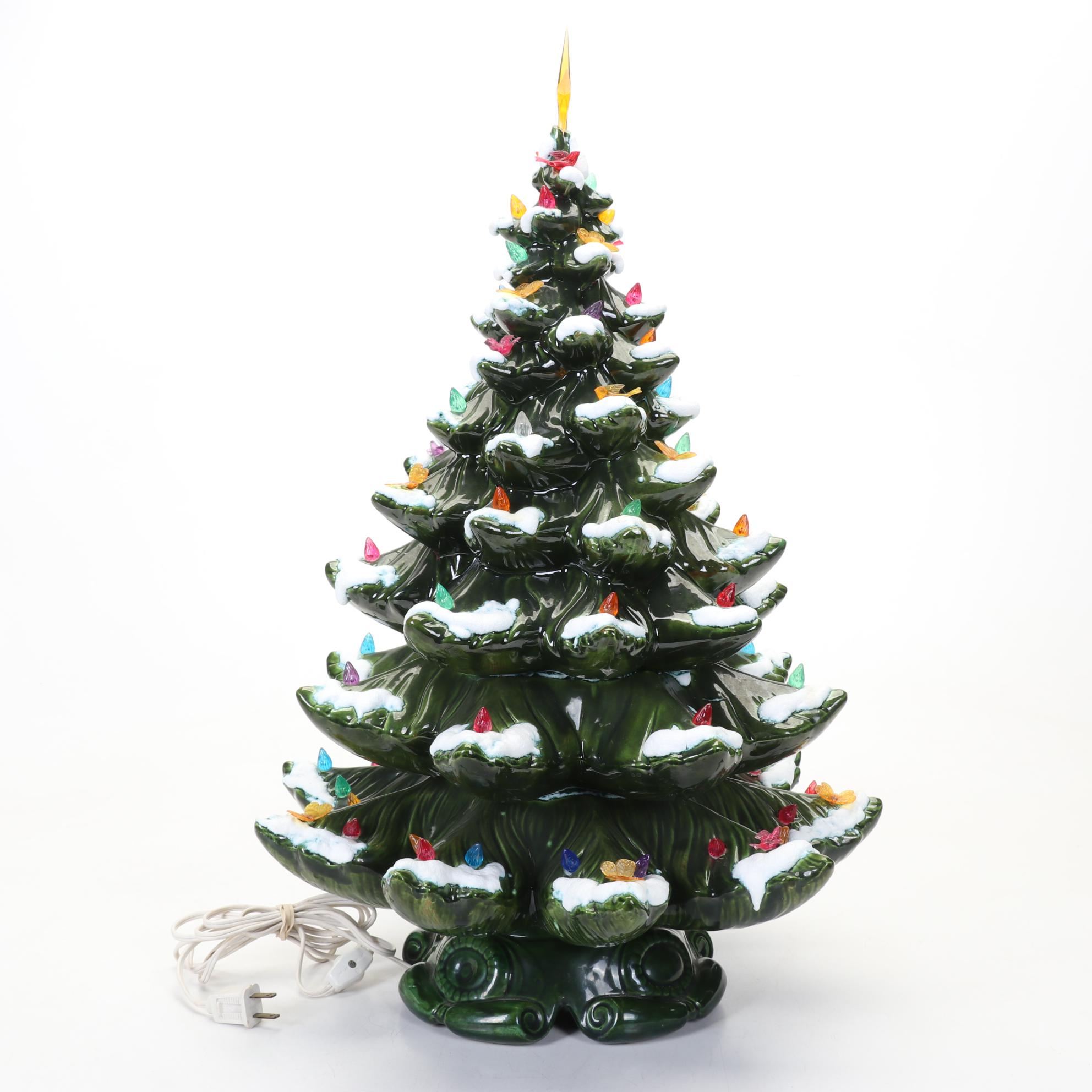 Large Ceramic Christmas Tree, Late 20th Century