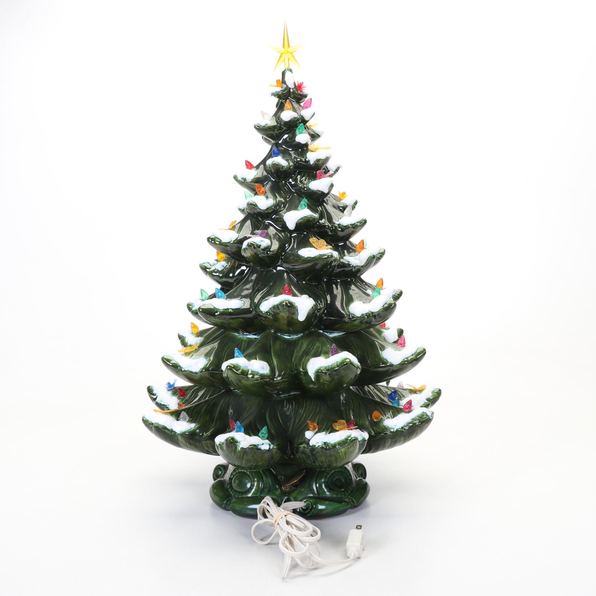 Large Ceramic Christmas Tree, Late 20th Century