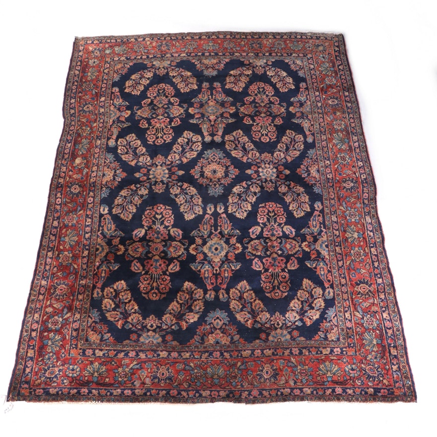 9'1 x 12'3 Hand-Knotted Persian Sarouk Room Sized Rug