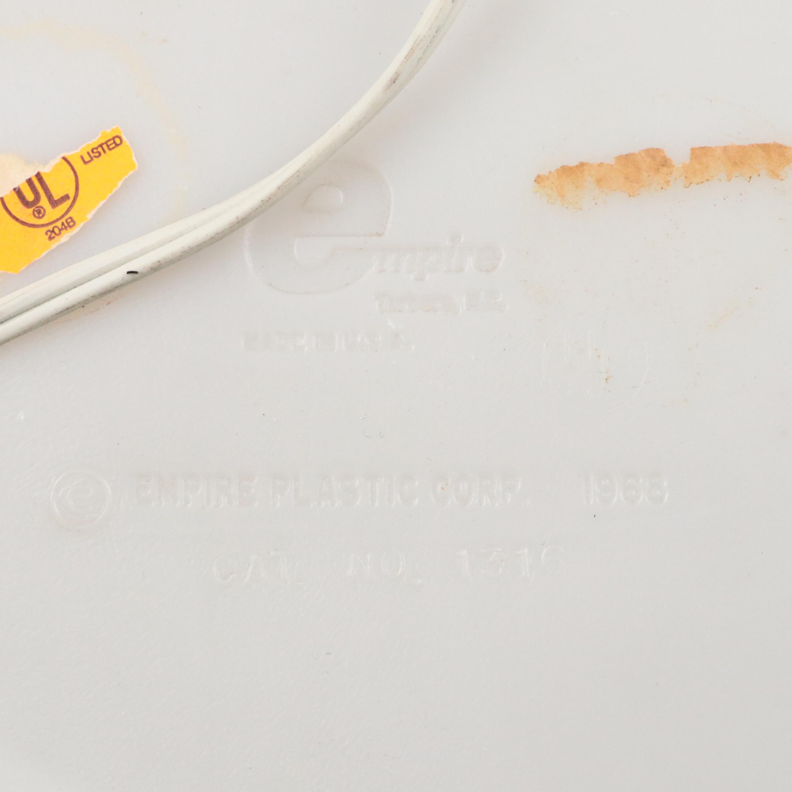 Empire Plastic Corp. Light-Up Santa Plaque, Mid-20th Century