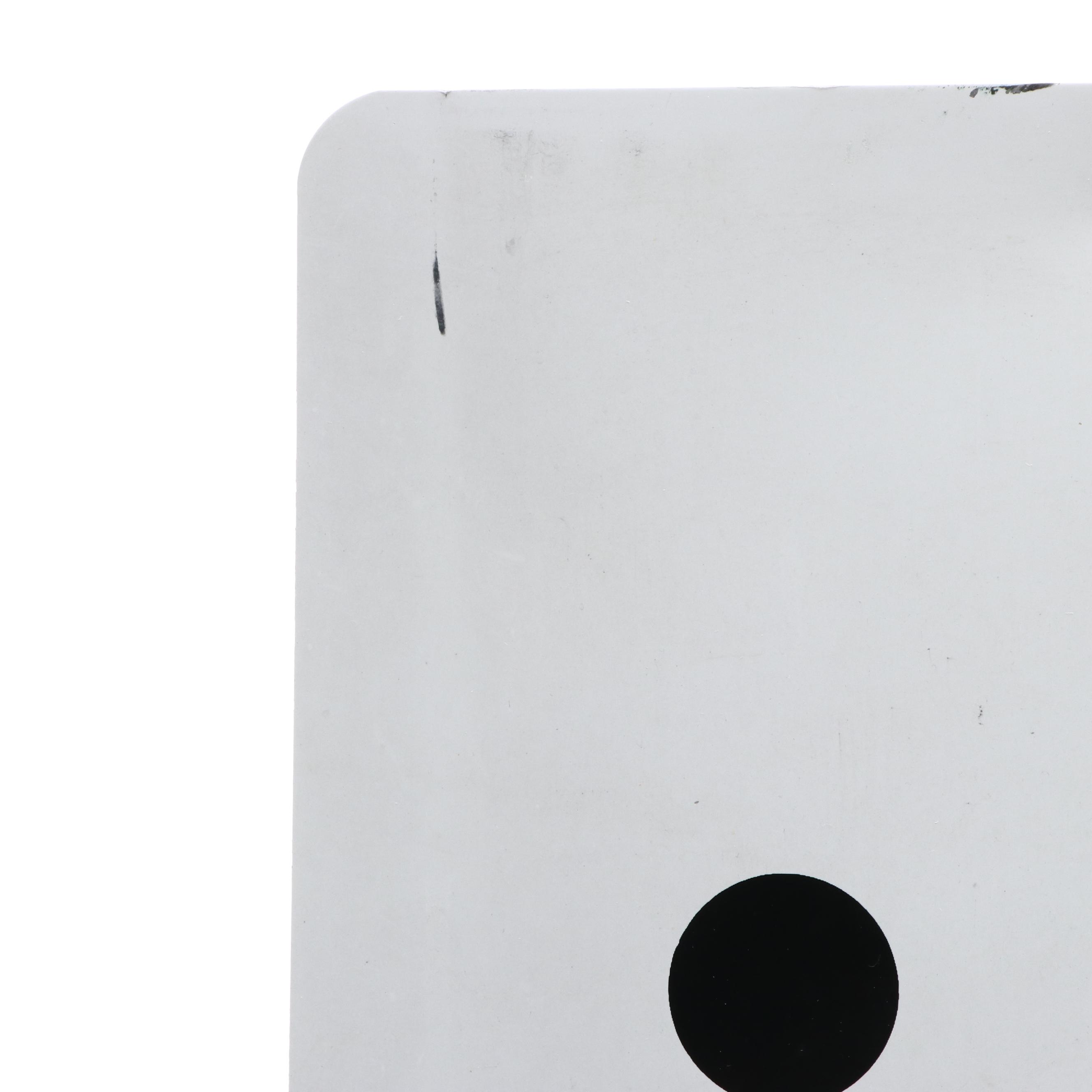 Black and White Enamel Metal Dog Walking Sign