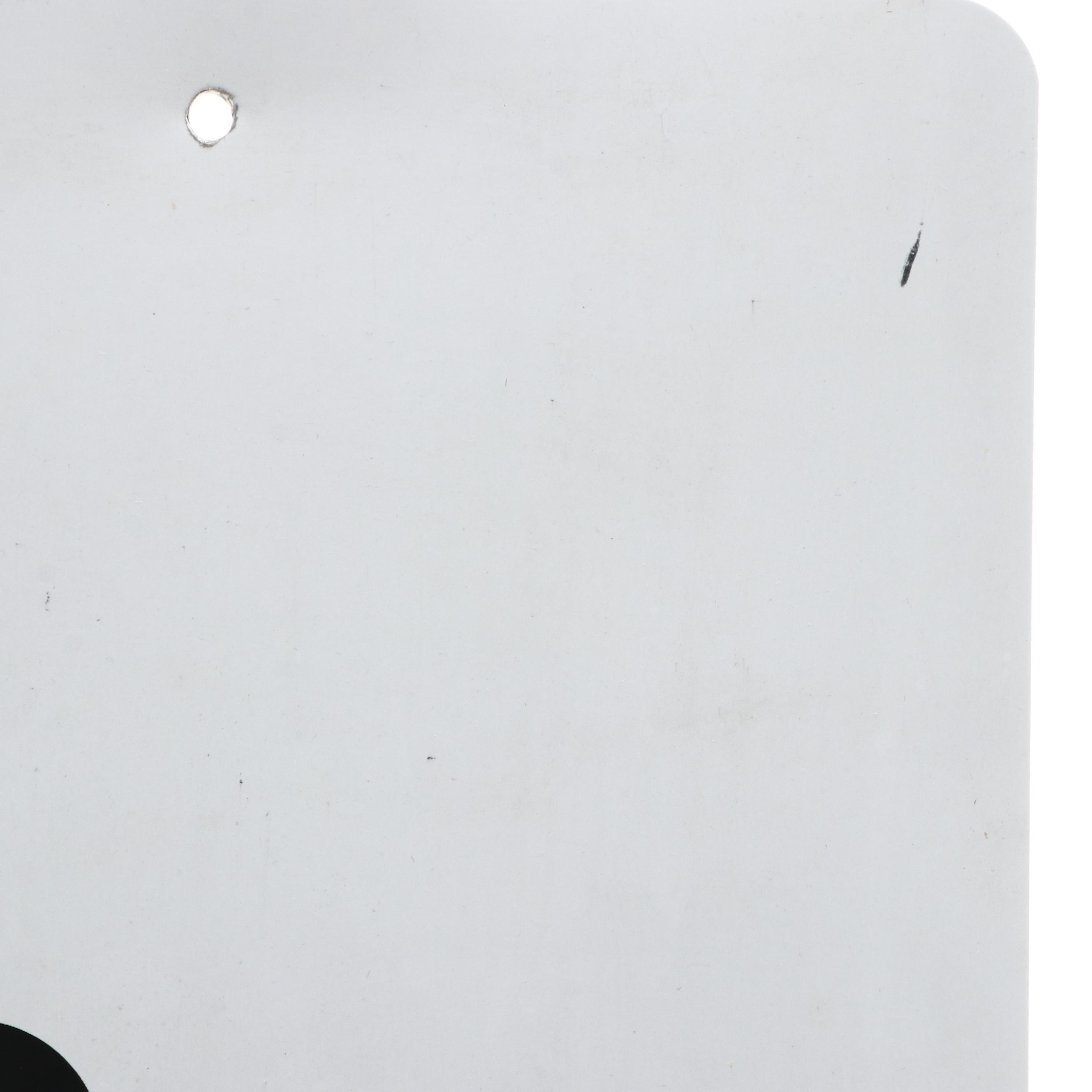 Black and White Enamel Metal Dog Walking Sign