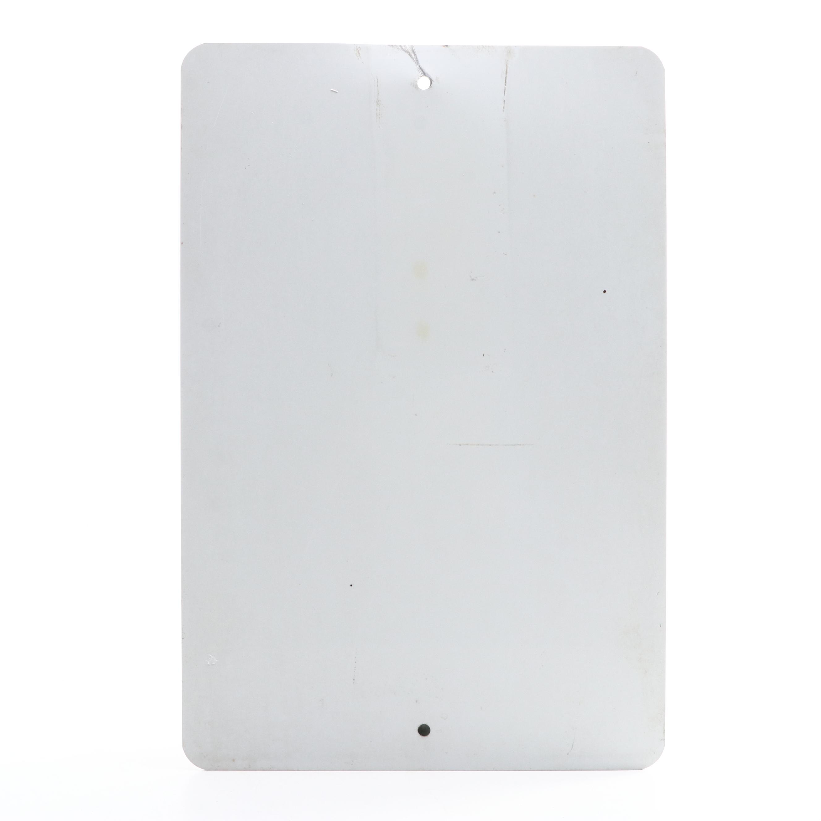 Black and White Enamel Metal Dog Walking Sign