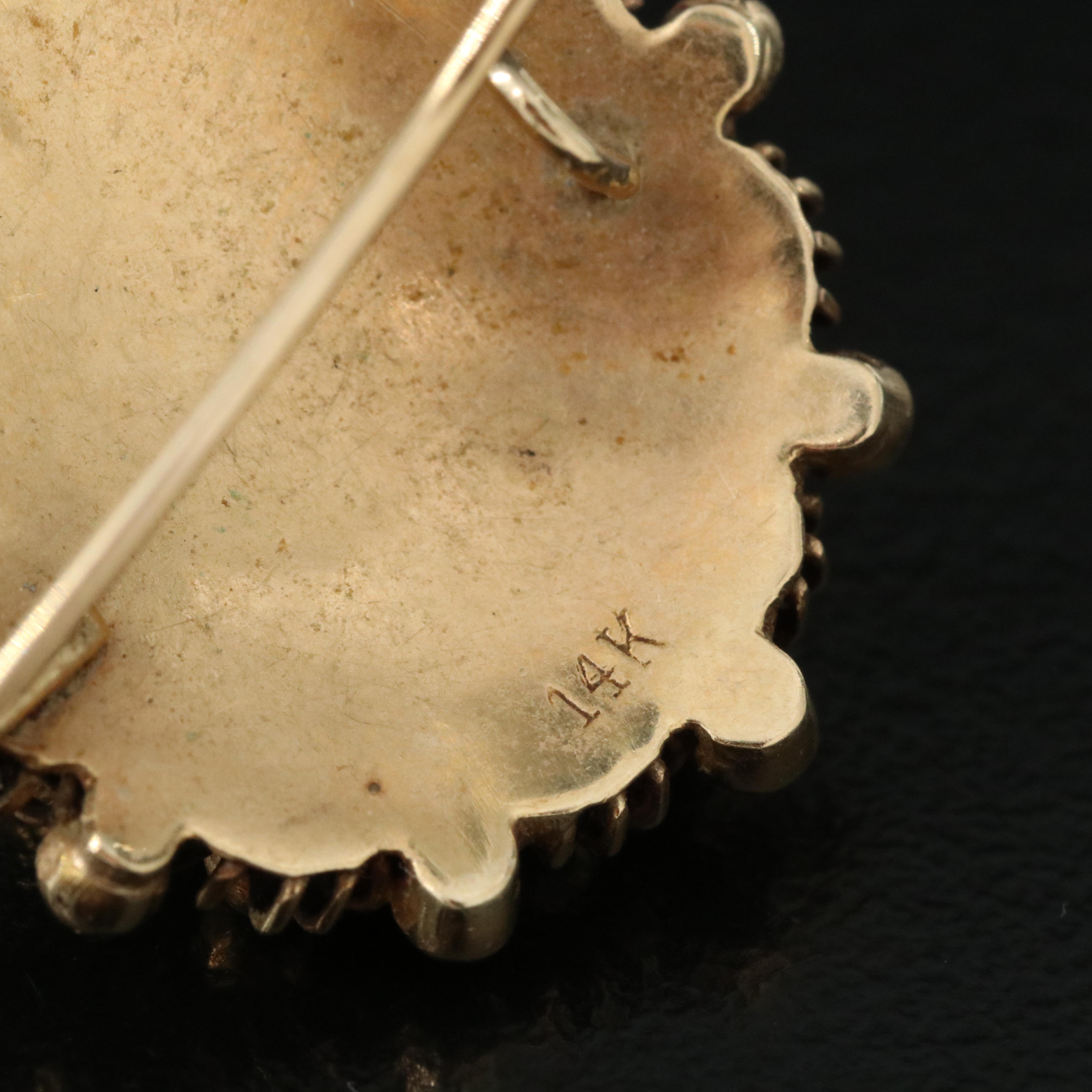 14K Pearl Rosette Earrings