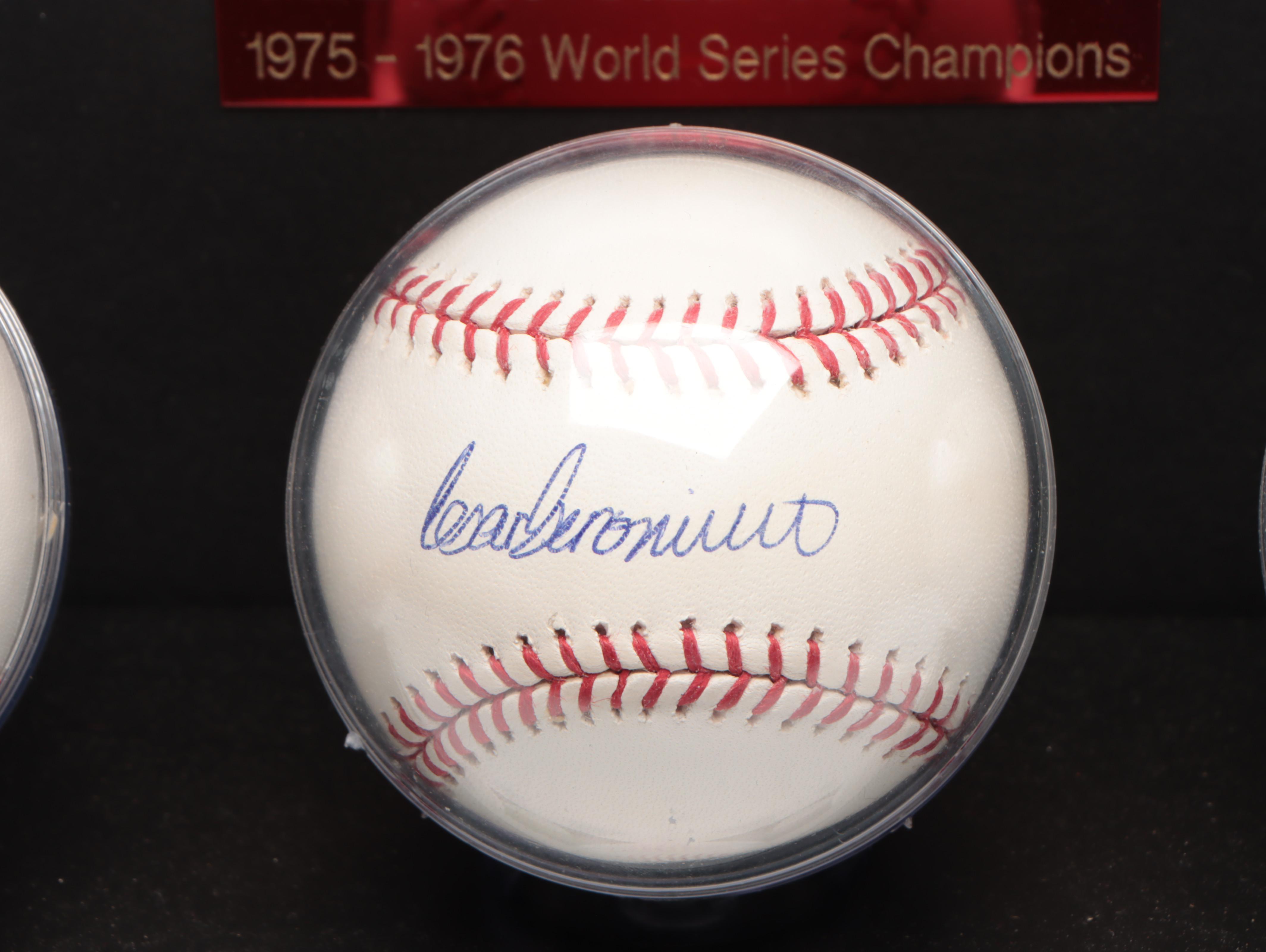 "The Big Red Machine" Signed Baseball Display with Rose, Bench, Morgan, and More