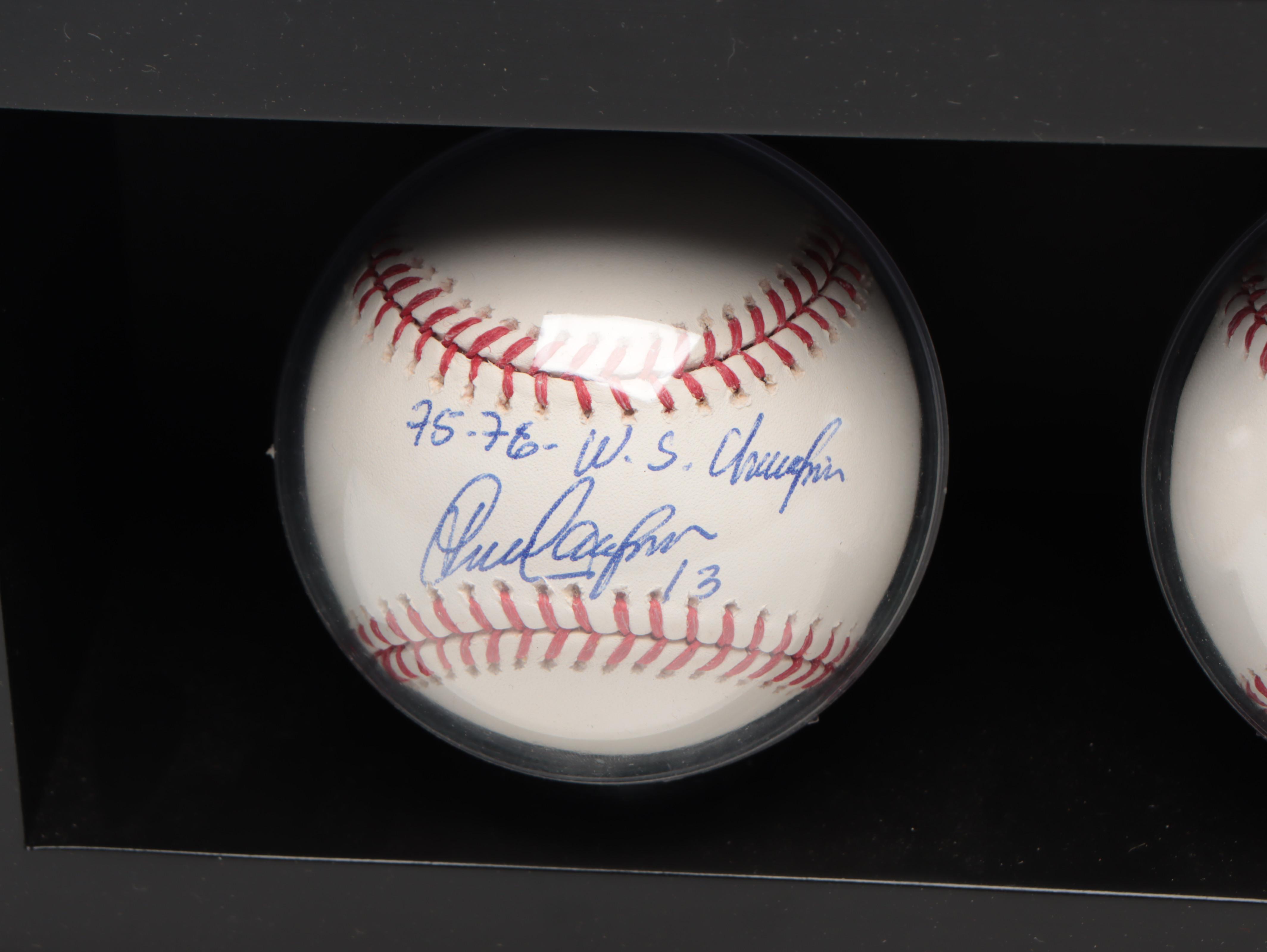 "The Big Red Machine" Signed Baseball Display with Rose, Bench, Morgan, and More