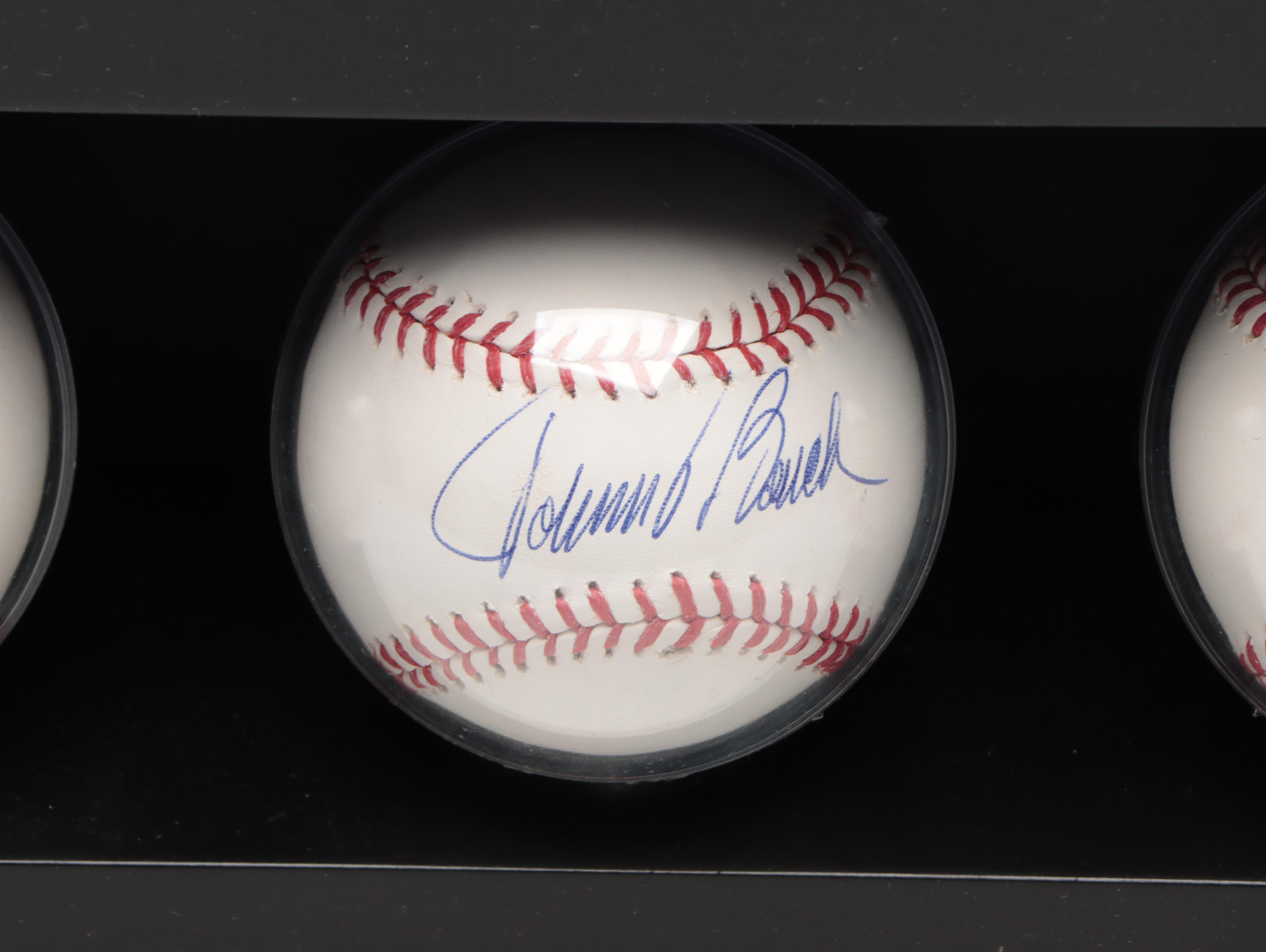 "The Big Red Machine" Signed Baseball Display with Rose, Bench, Morgan, and More