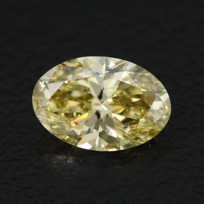 Loose 1.02 CT Lab Grown  Fancy Yellow Diamond