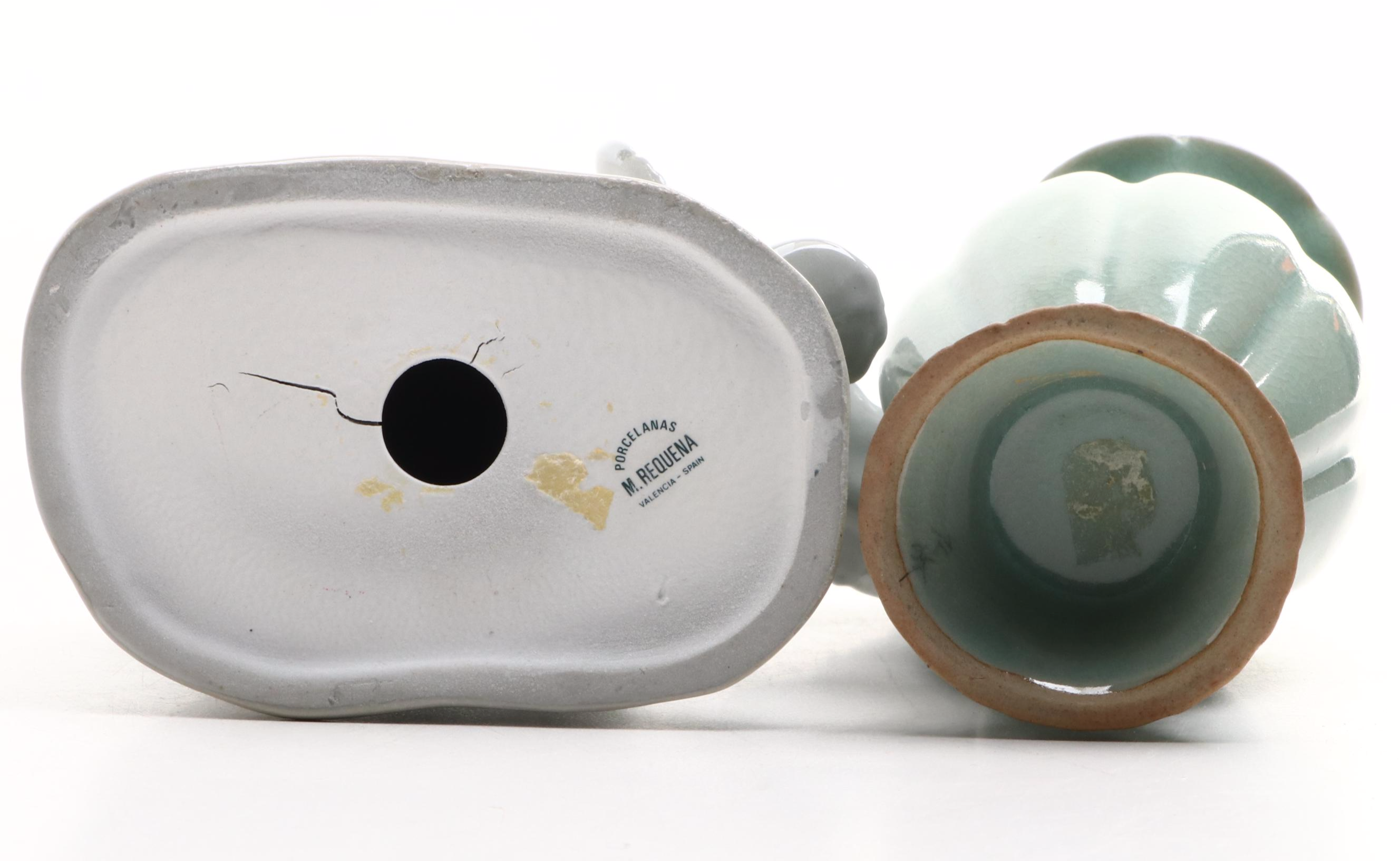 Sankyo Resin Music Box, M. Requena Porcelain Elephant Figurine and More