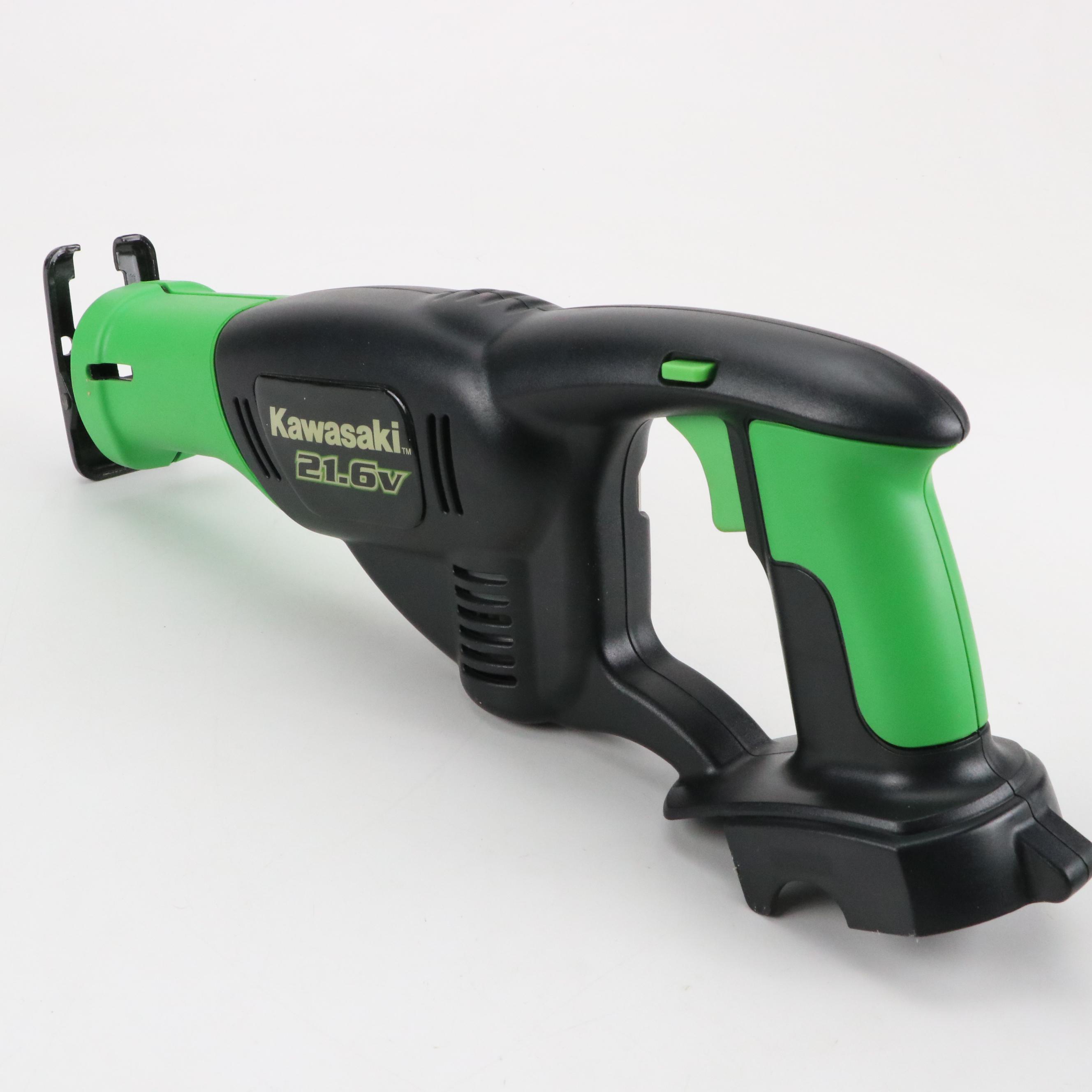 Kawasaki Cordless Drill, Reciprocating Saw, Circular Saw and Flashlight, Case
