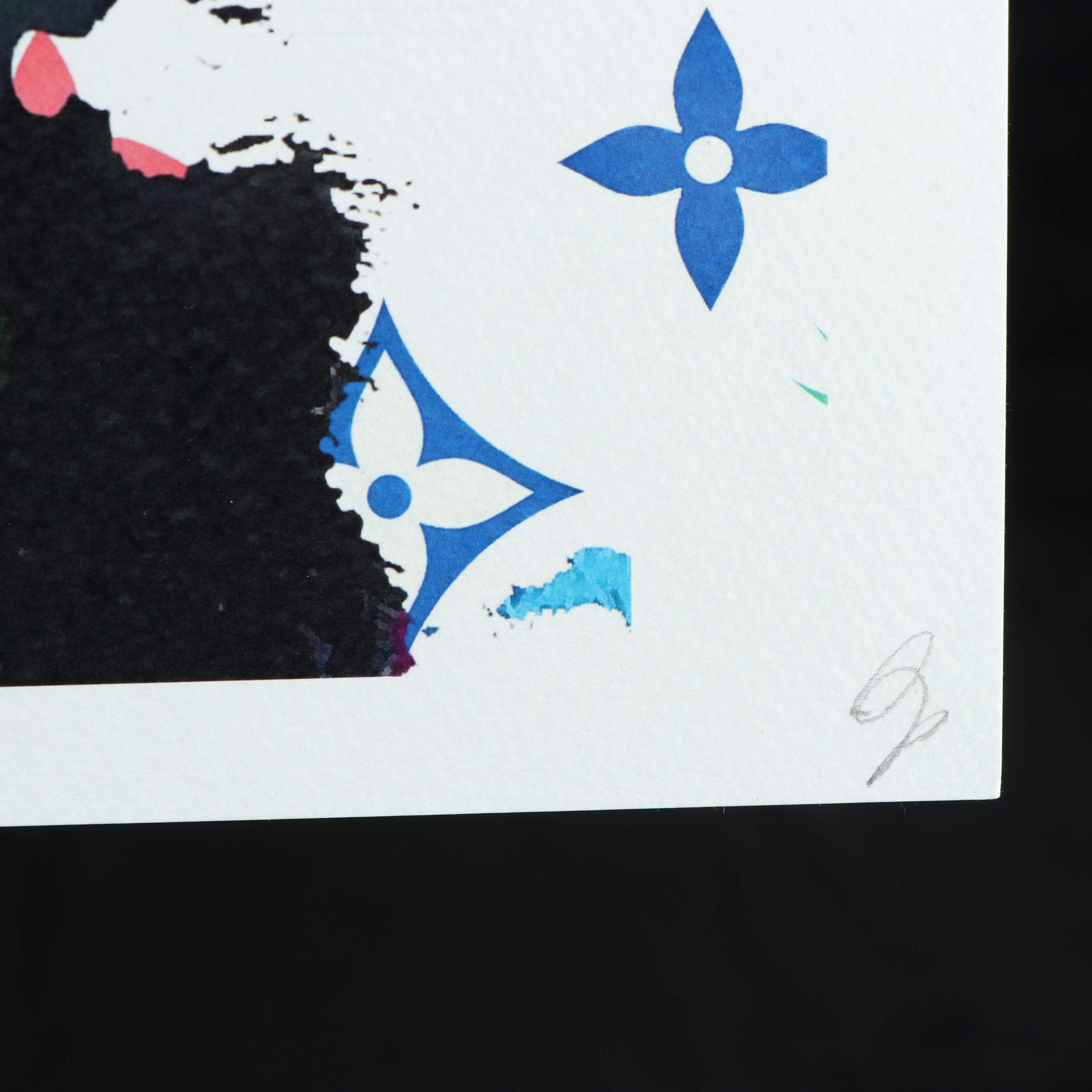 Death NYC Pop Art Graphic Print of Banksy DJ Monkey x Murakami