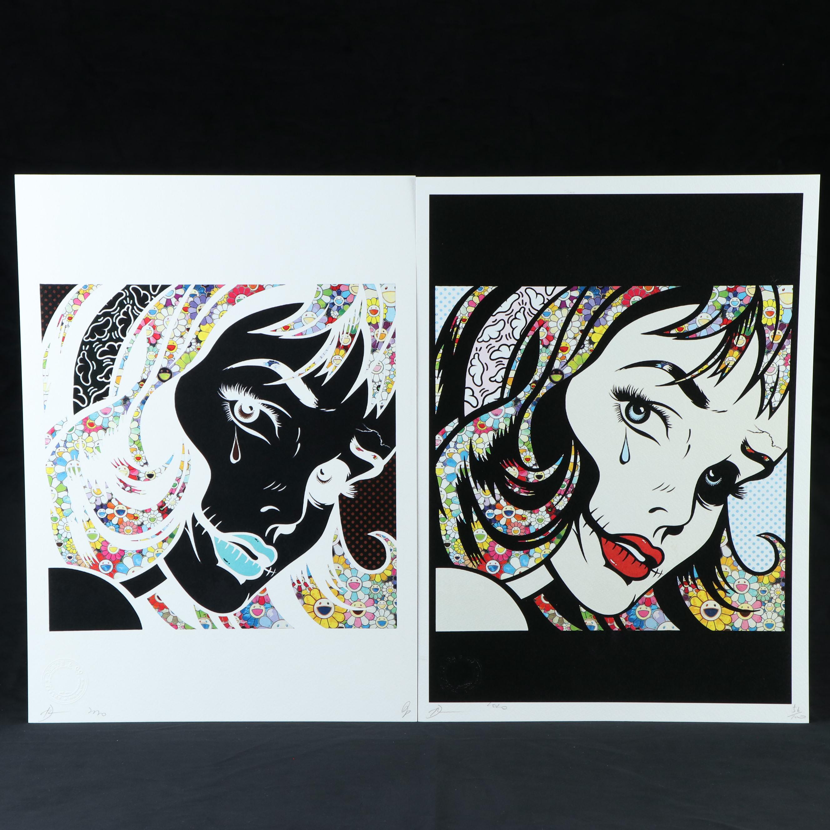 Death NYC Pop Art Graphic Print of Roy Lichtenstein x Murakami