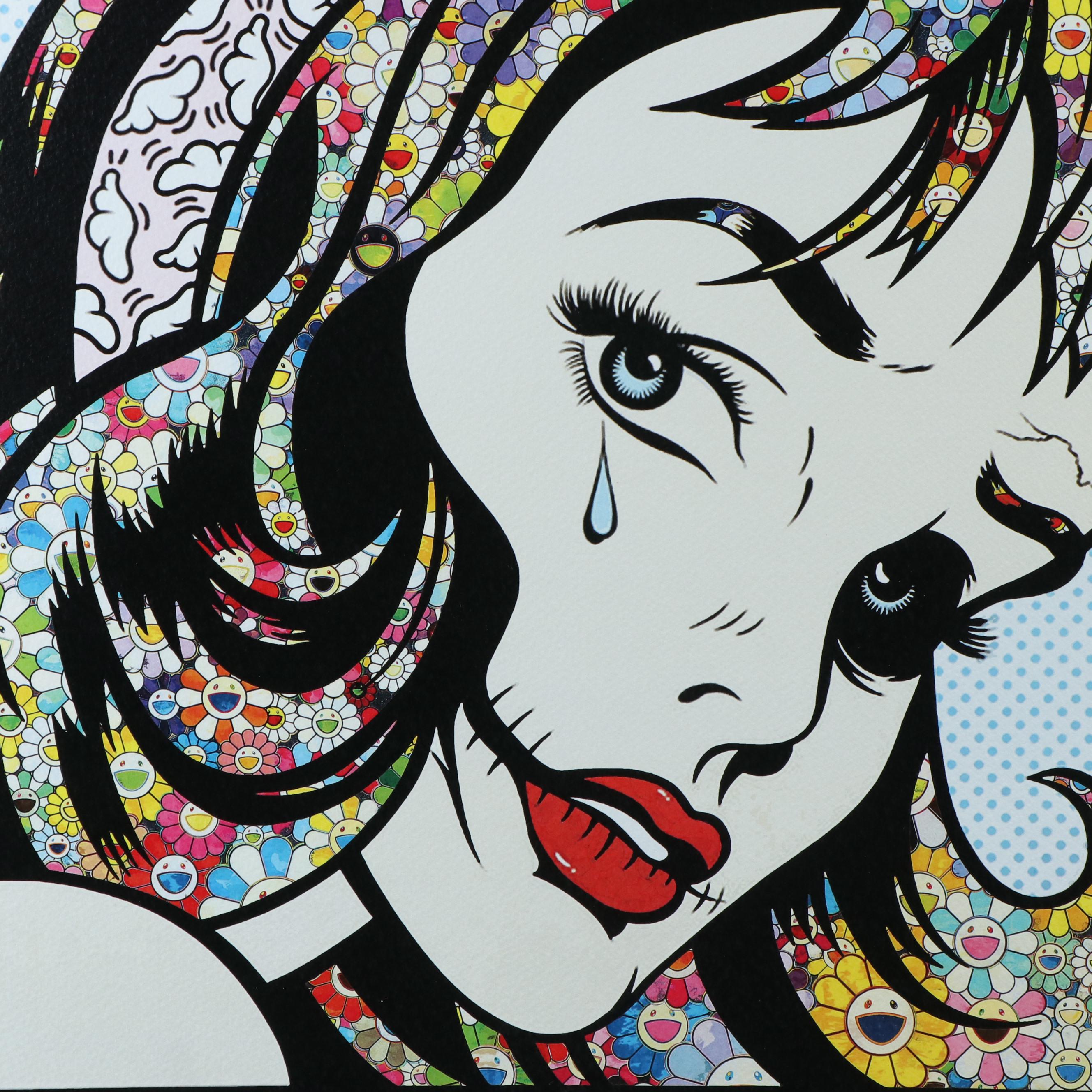 Death NYC Pop Art Graphic Print of Roy Lichtenstein x Murakami