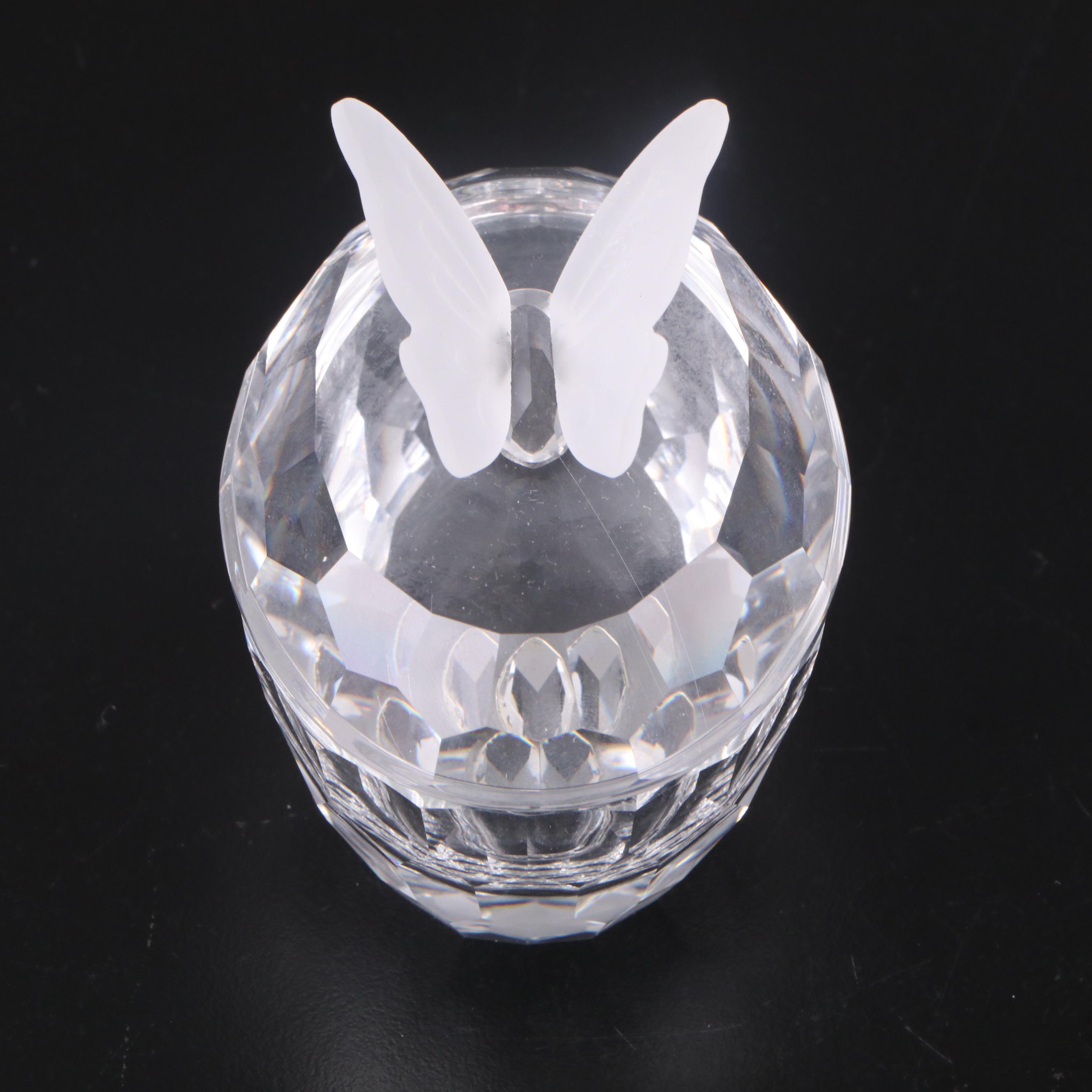Swarovski Crystal Butterfly Box with Swans and Other Figurines