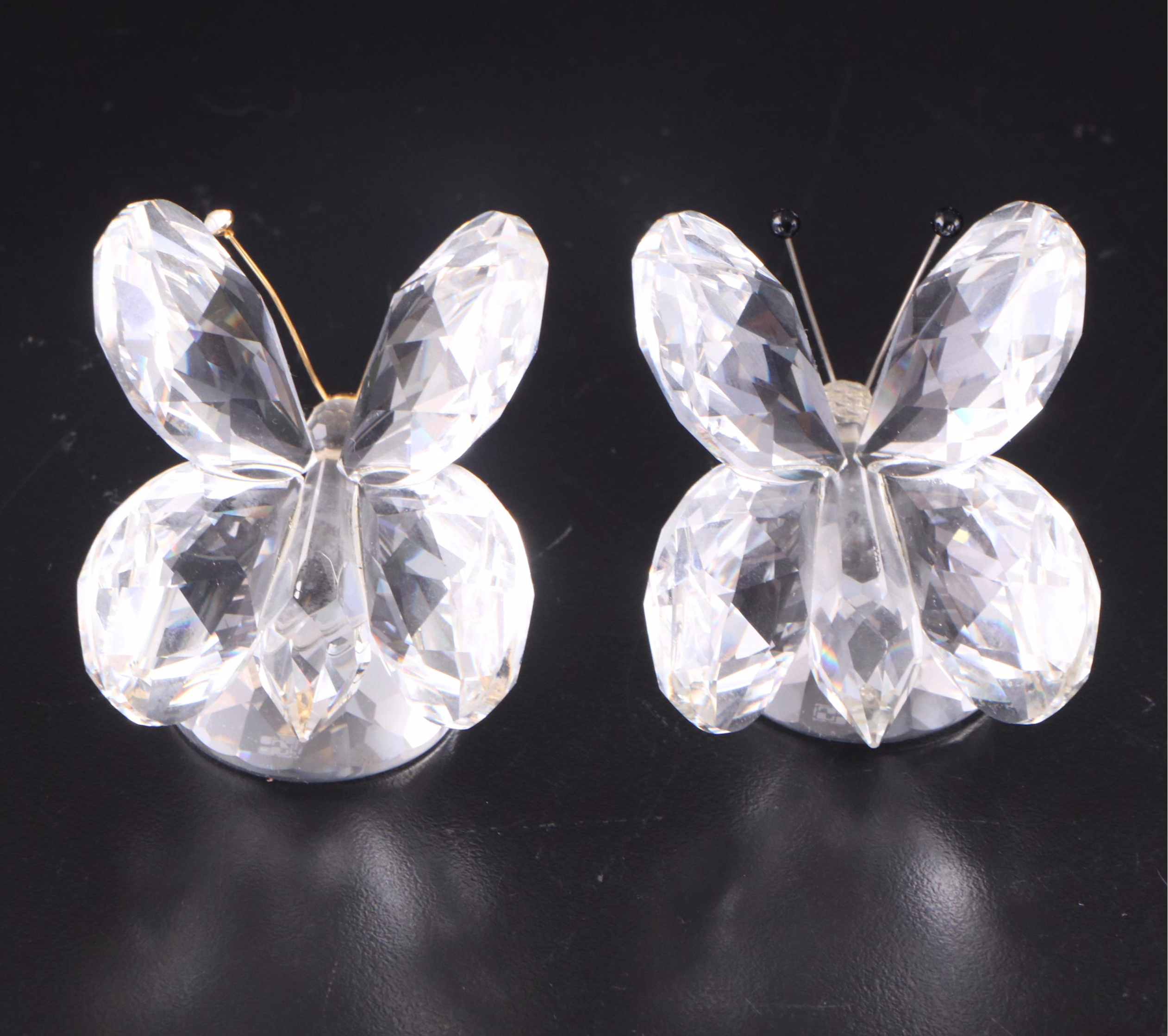 Swarovski Crystal Butterfly Box with Swans and Other Figurines