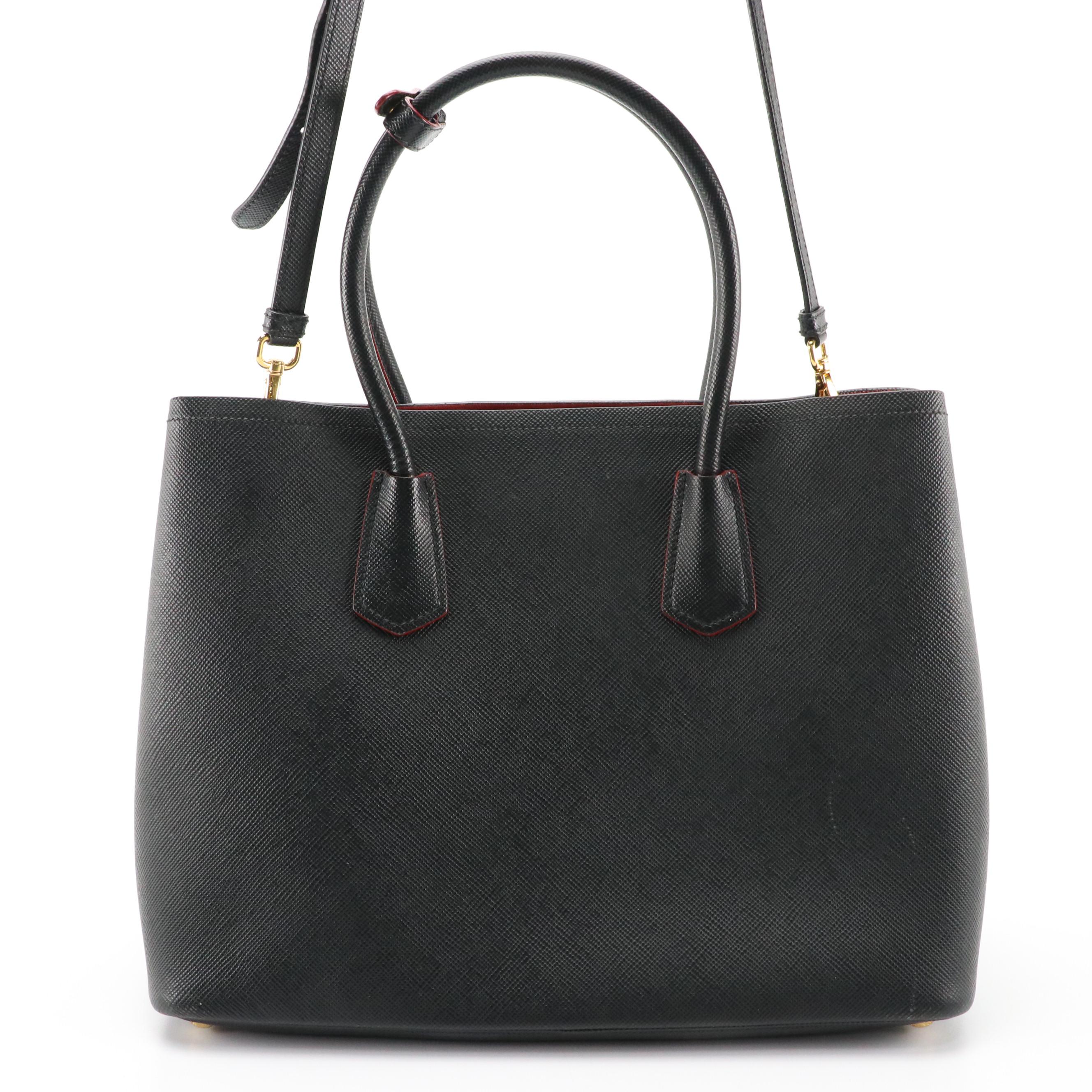 Prada Black Saffiano Leather Tote Bag