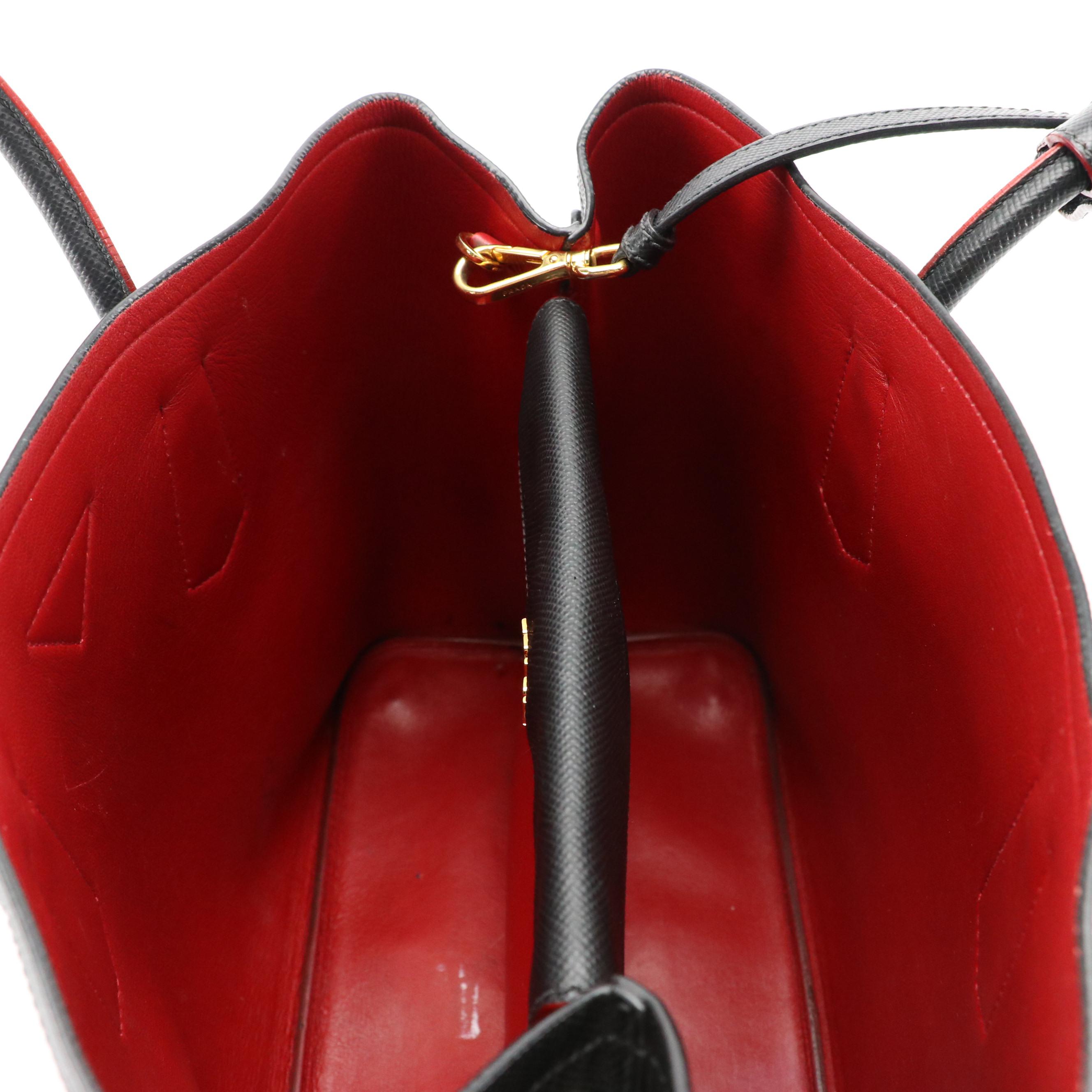 Prada Black Saffiano Leather Tote Bag