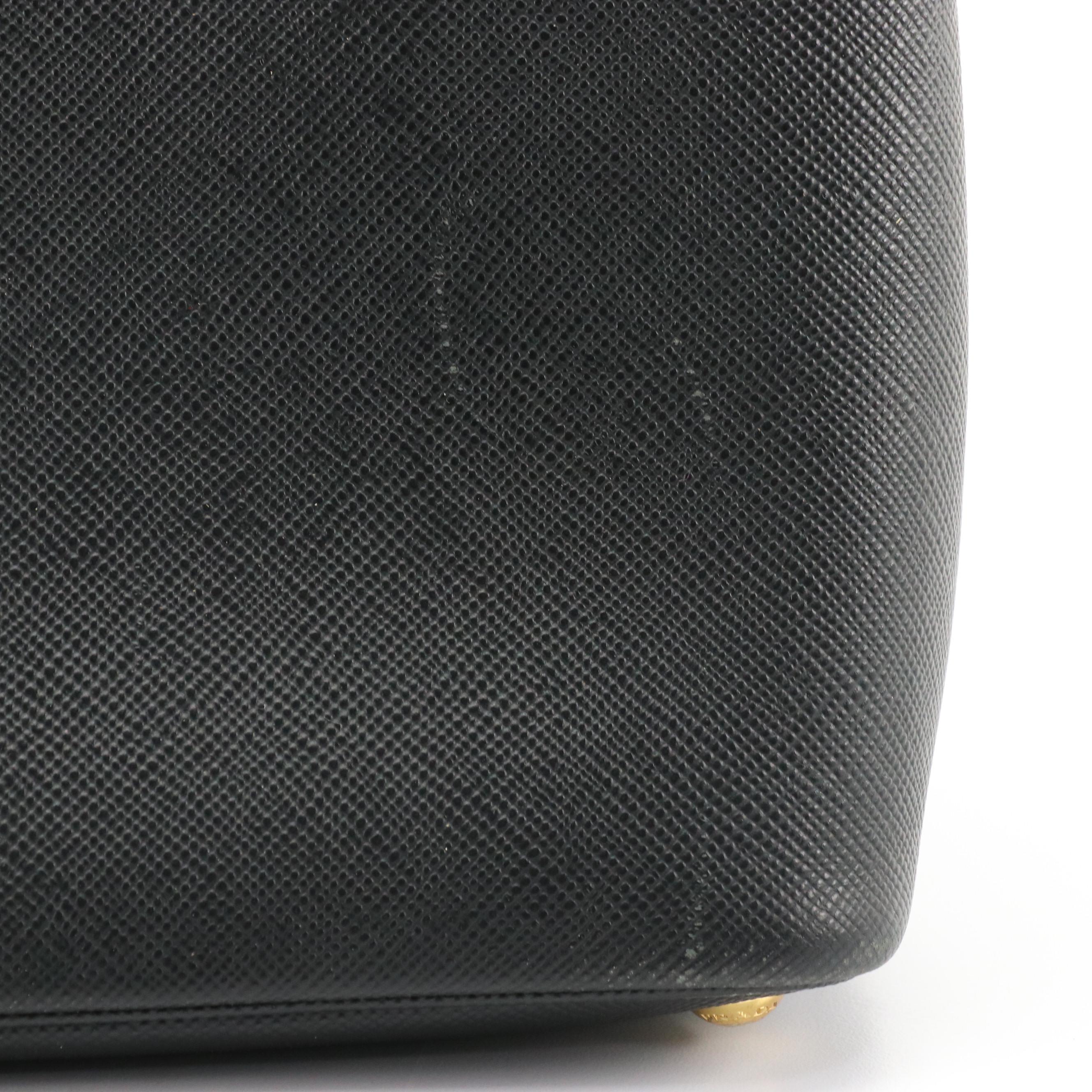 Prada Black Saffiano Leather Tote Bag